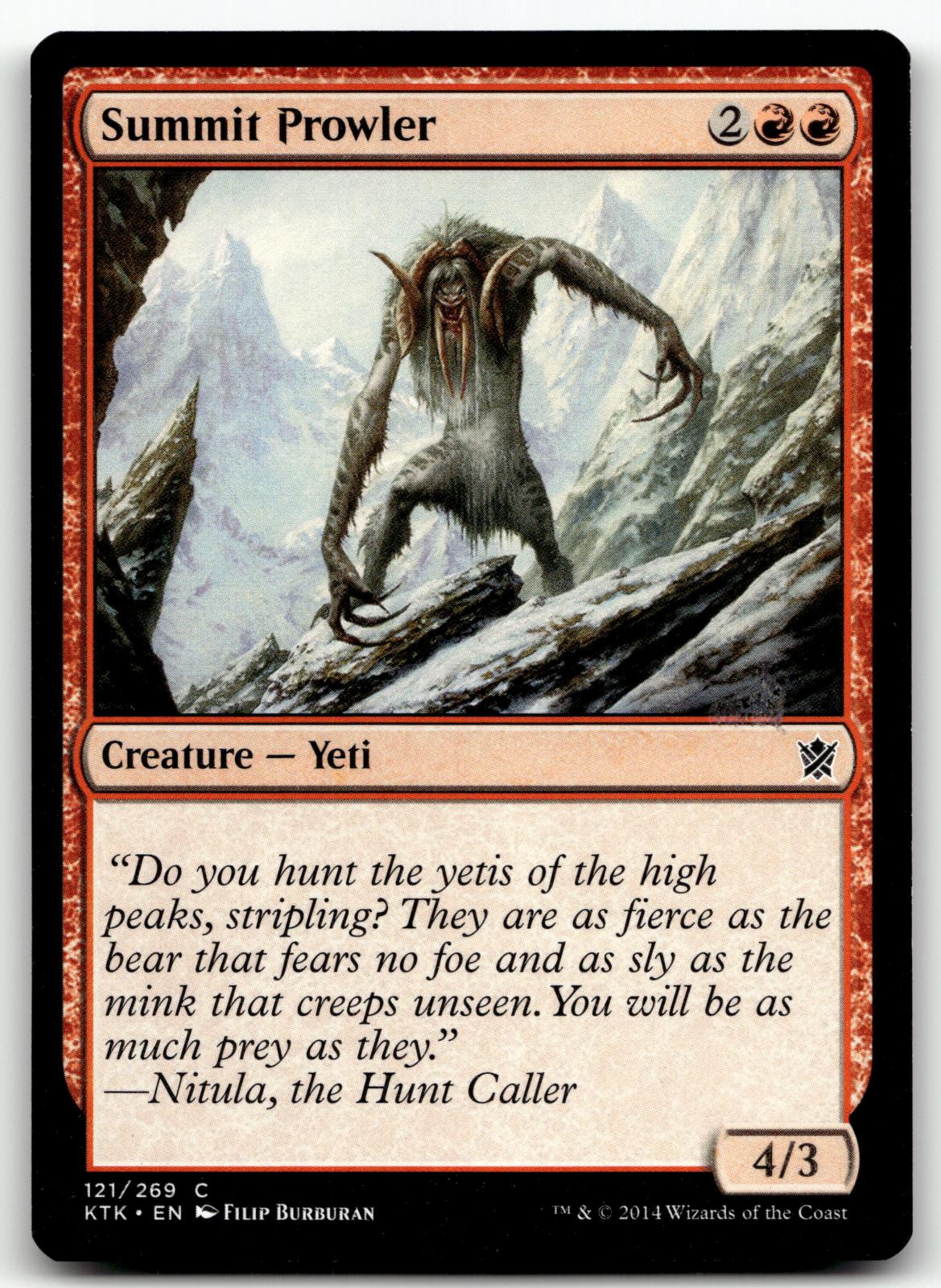 Summit Prowler 121 Common Khans of Tarkir Magic: The Gathering Near Mint