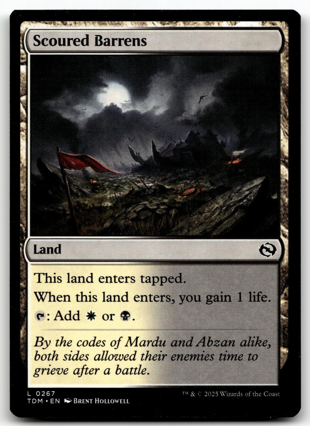 Scoured Barrens 267 Land Tarkir: Dragonstorm Magic: The Gathering Near Mint