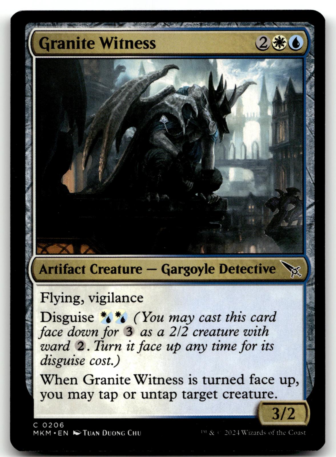 Granite Witness 206 Common Murders at Karlov Manor Magic: The Gathering NM