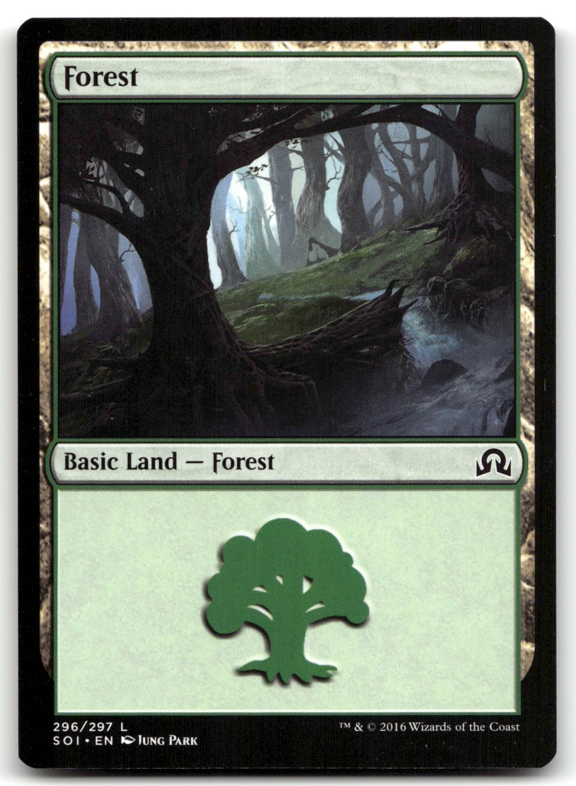 Forest (296) 296 Land Shadows over Innistrad Magic: The Gathering Near Mint