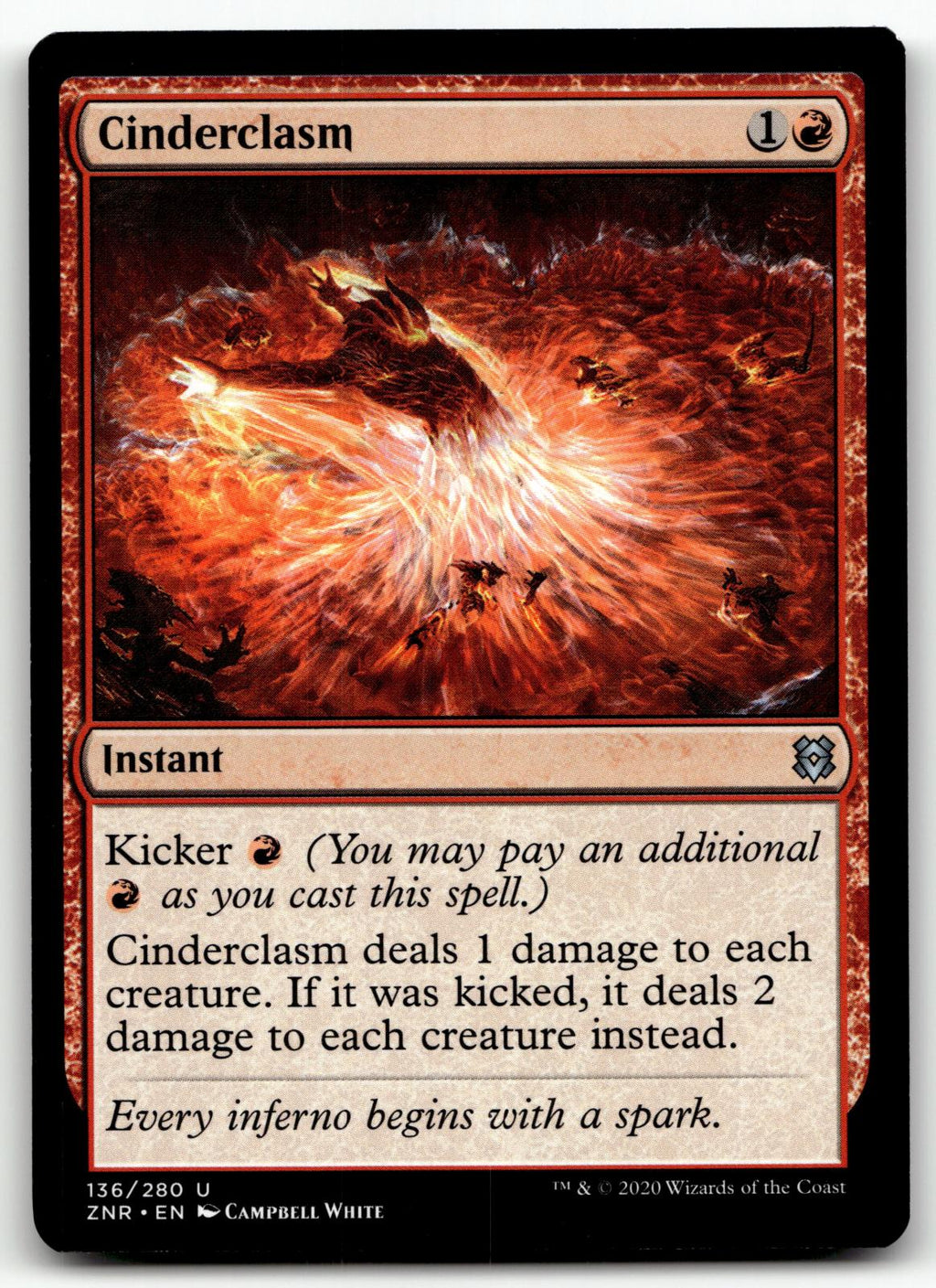 Cinderclasm 136 Uncommon Zendikar Rising Magic: The Gathering Near Mint