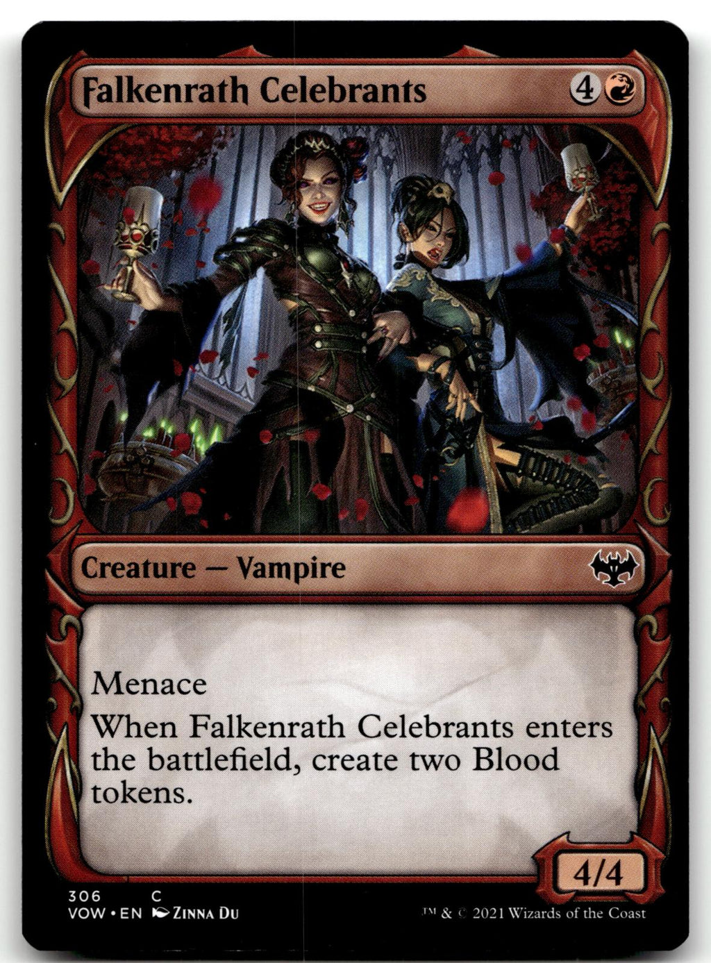 Falkenrath Celebrants (Showcase) 306 Innistrad: Crimson Vow Magic: The Gathering NM