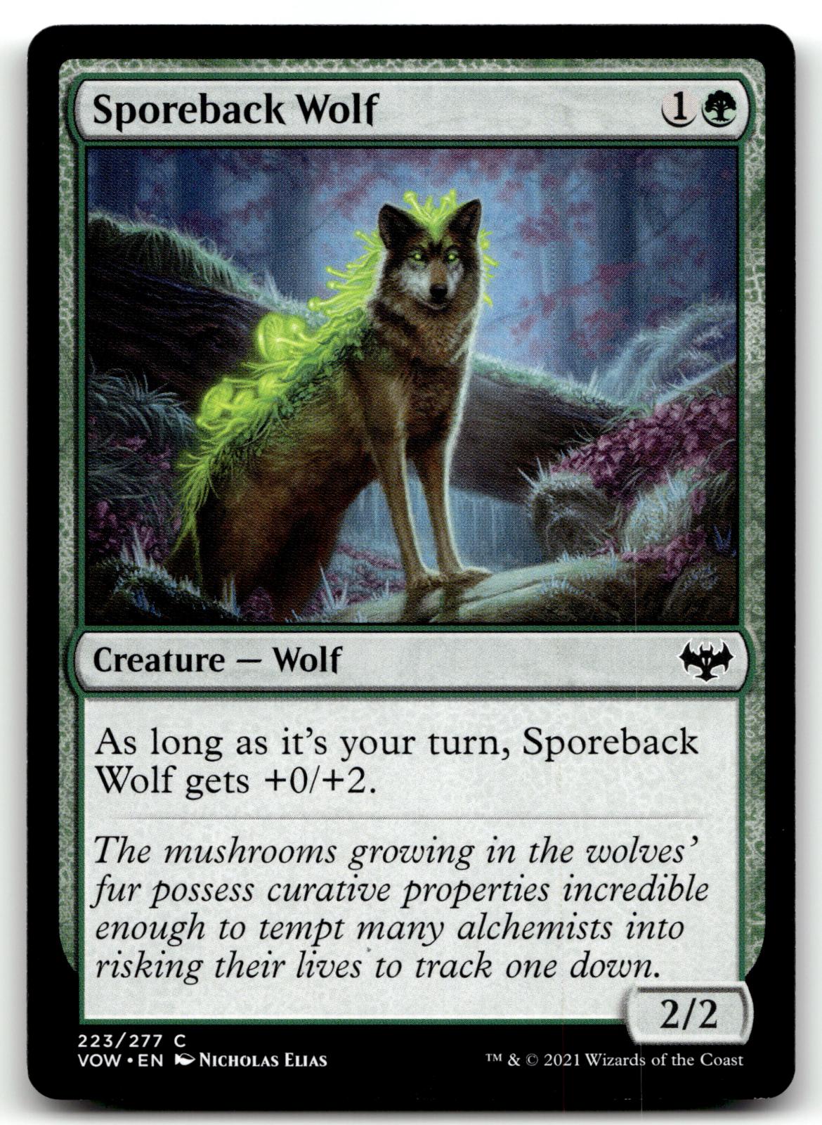 Sporeback Wolf 223 Common Innistrad: Crimson Vow Magic: The Gathering Near Mint