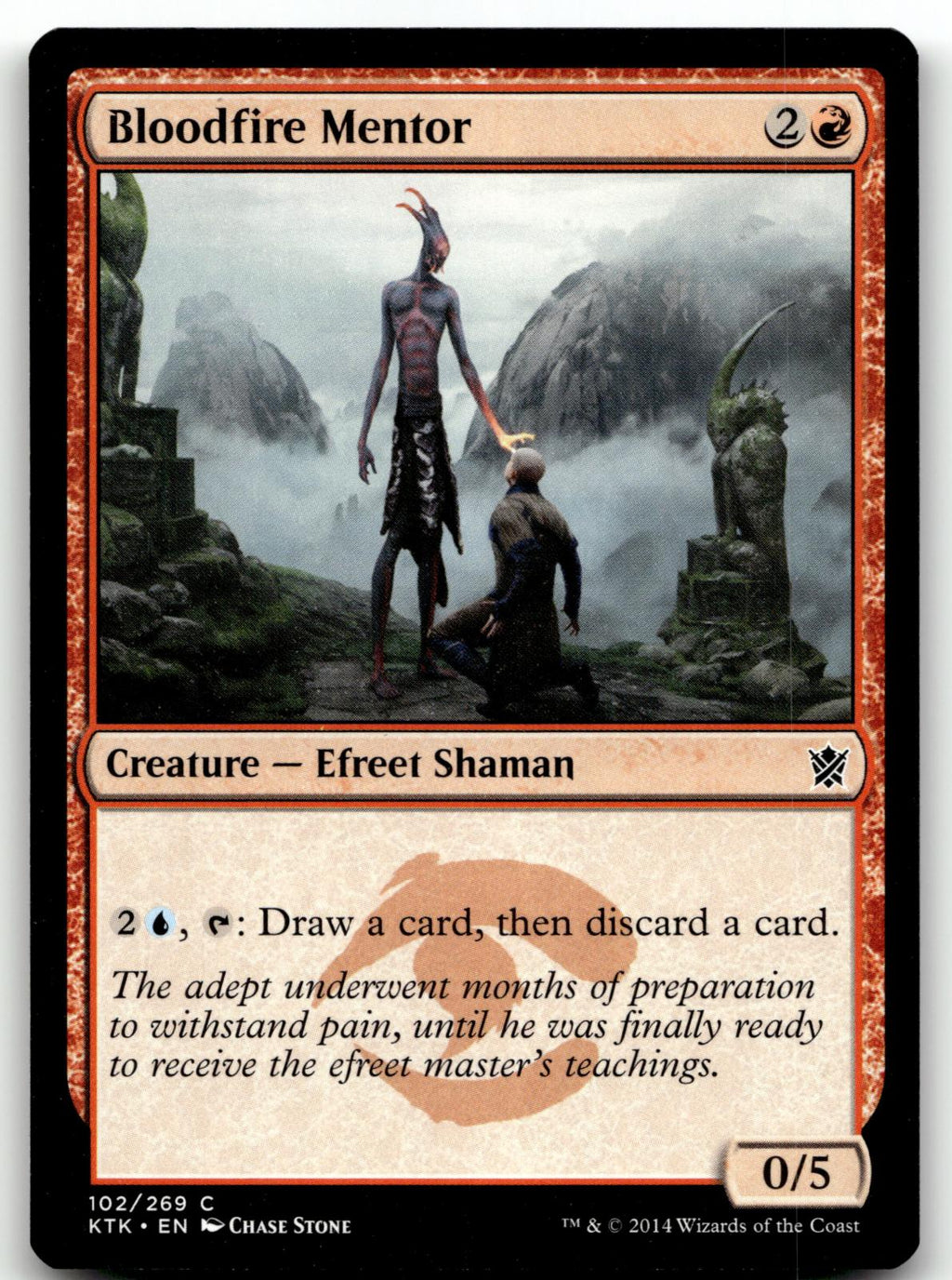 Bloodfire Mentor 102 Common Khans of Tarkir Magic: The Gathering Near Mint
