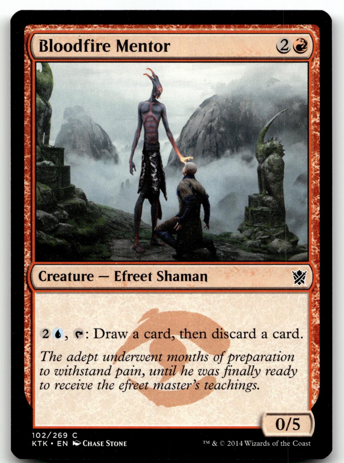 Bloodfire Mentor 102 Common Khans of Tarkir Magic: The Gathering Near Mint
