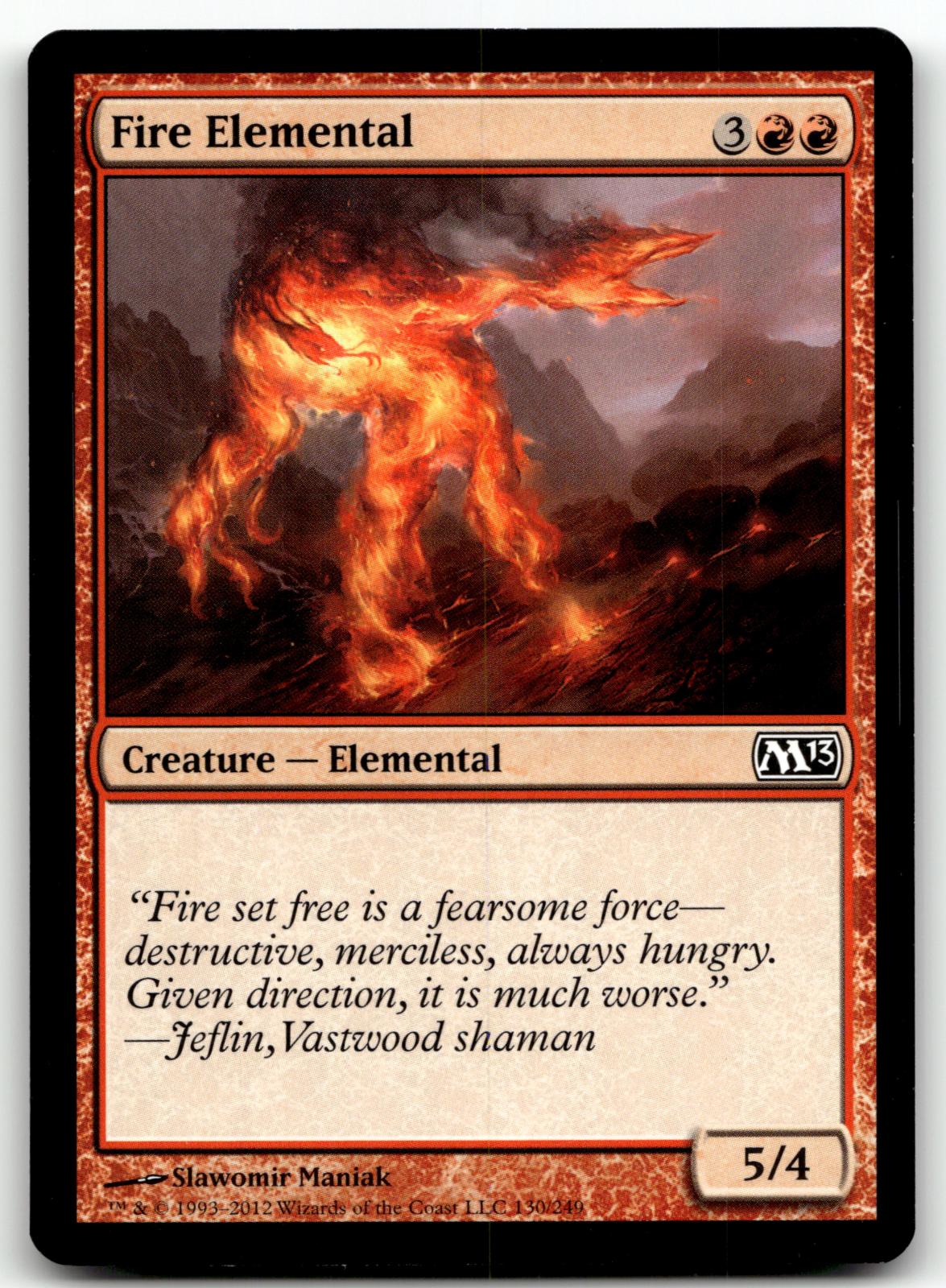 Fire Elemental 130 Common Magic 2013 (M13) Magic: The Gathering Near Mint