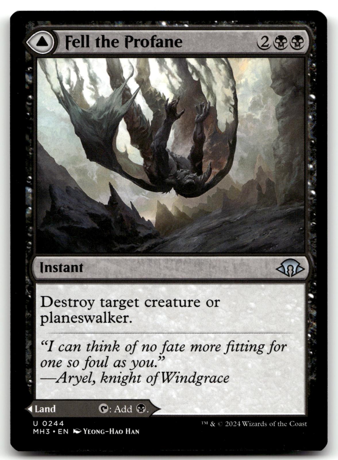 Fell the Profane 244 Uncommon Modern Horizons 3 Magic: The Gathering Near Mint