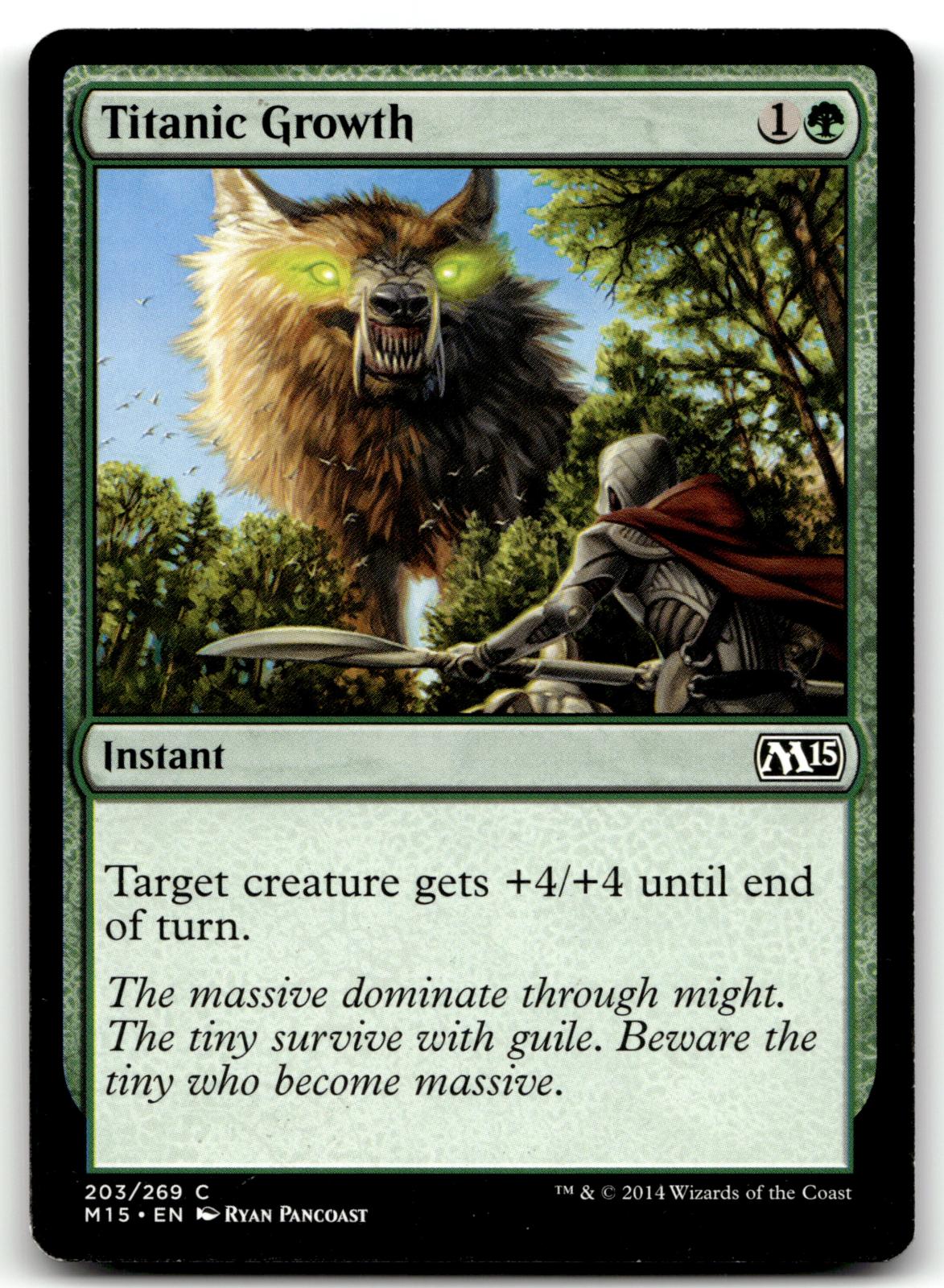Titanic Growth 203 Common Magic 2015 (M15) Magic: The Gathering Near Mint