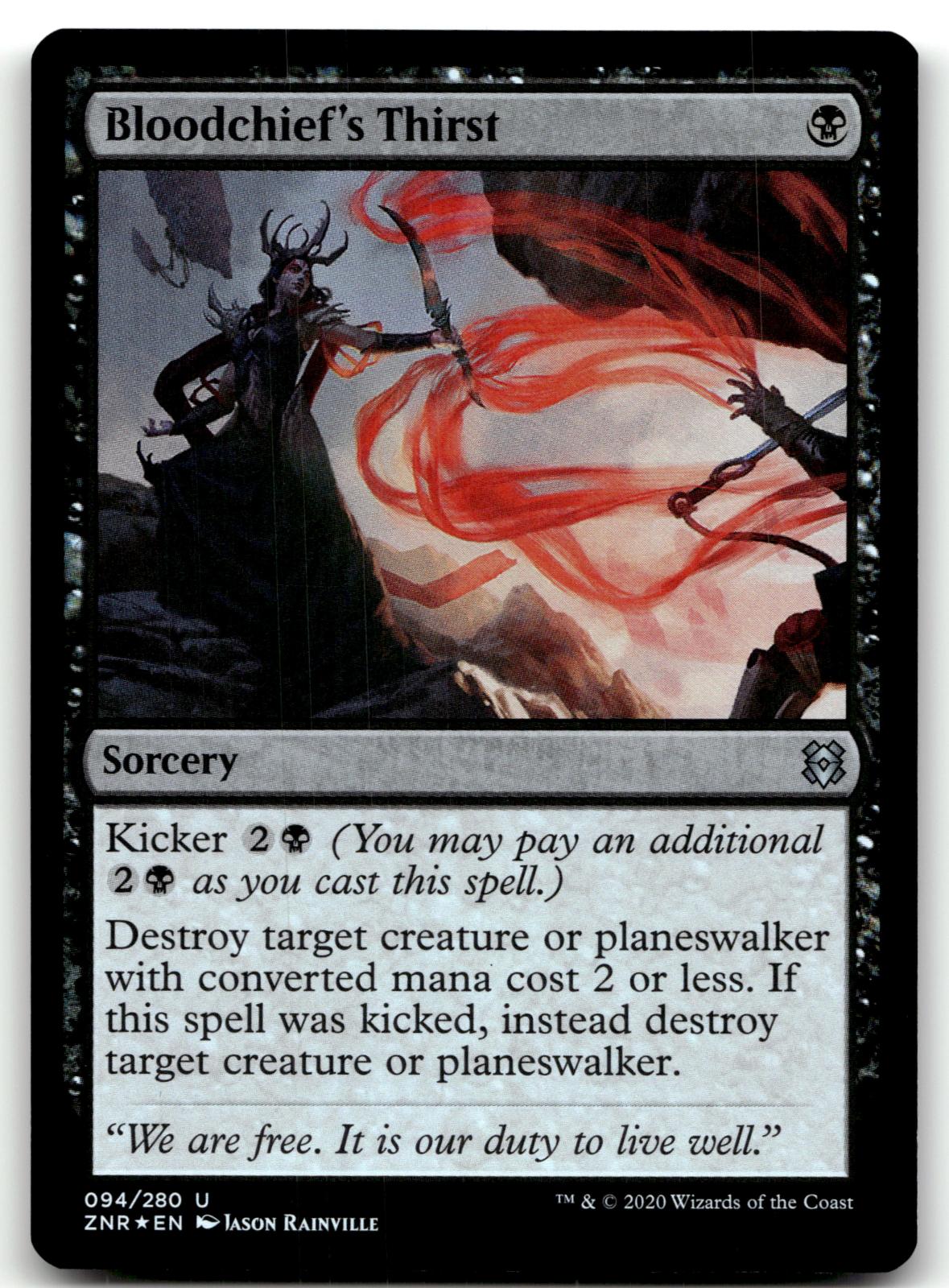 Bloodchief's Thirst 94 Uncommon Zendikar Rising Magic: The Gathering Foil NM