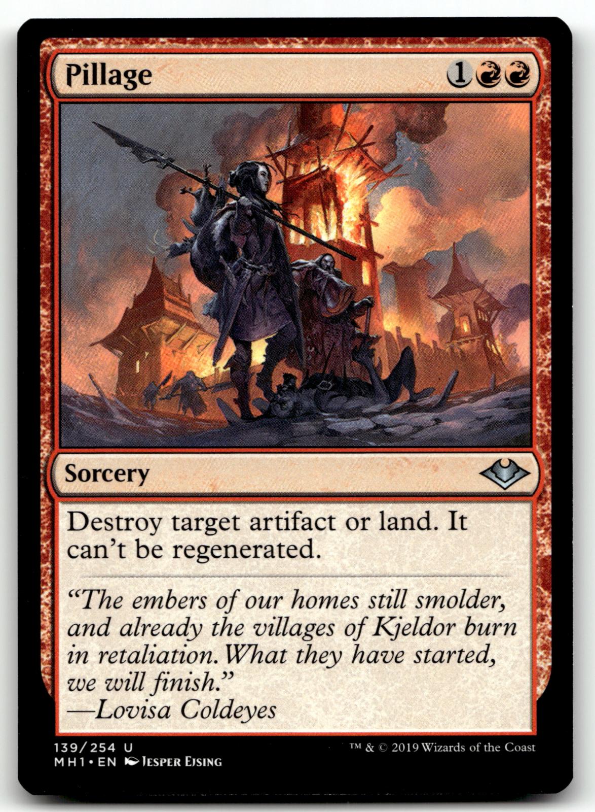 Pillage 139 Uncommon Modern Horizons Magic: The Gathering Near Mint