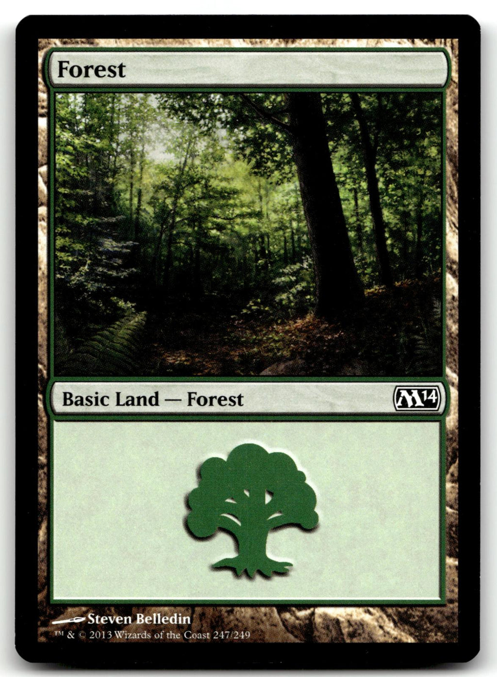 Forest (247) 247 Land Magic 2014 (M14) Magic: The Gathering Near Mint