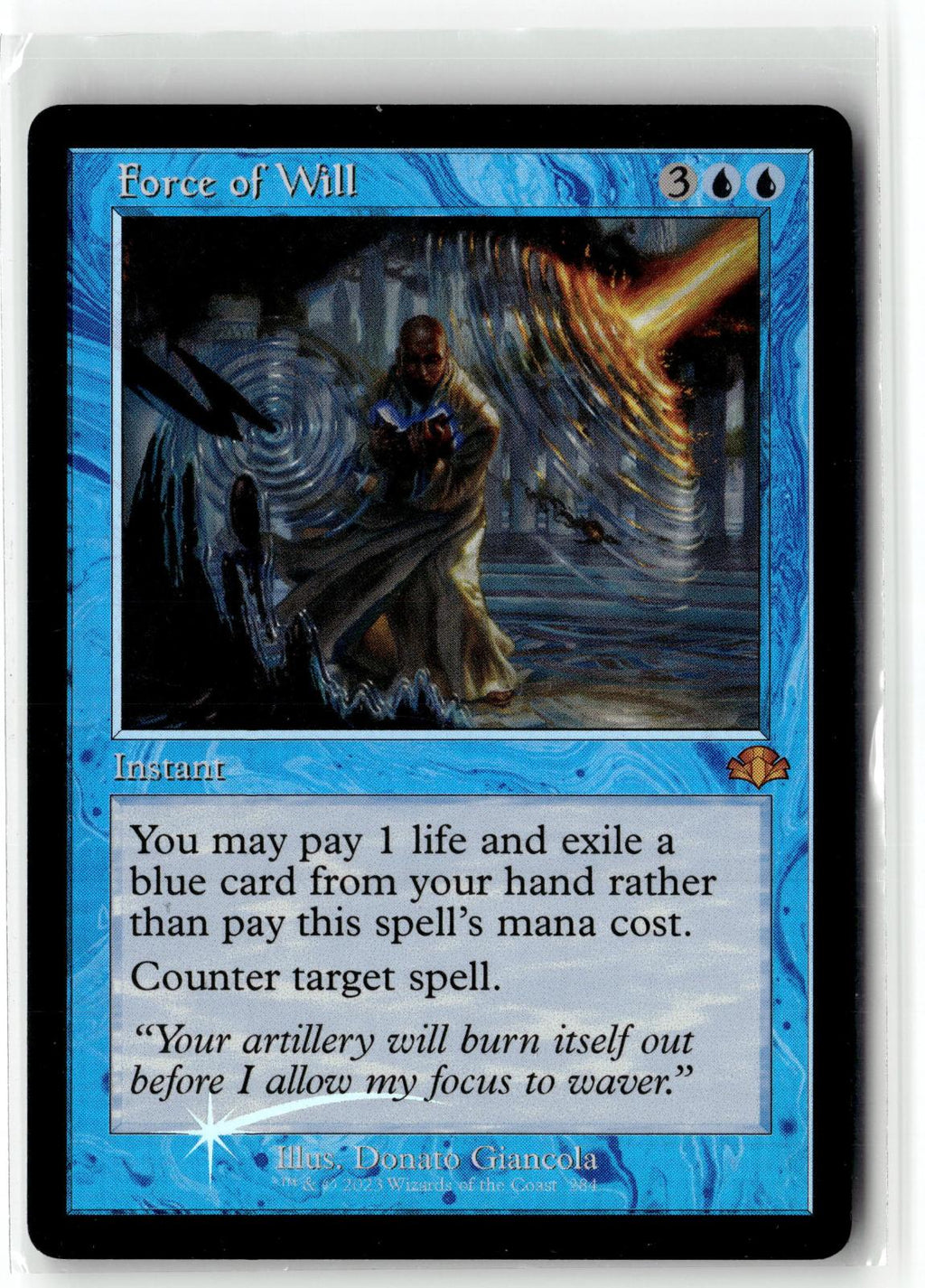 Force of Will (Retro Frame) 284 Dominaria Remastered Magic: The Gathering NM