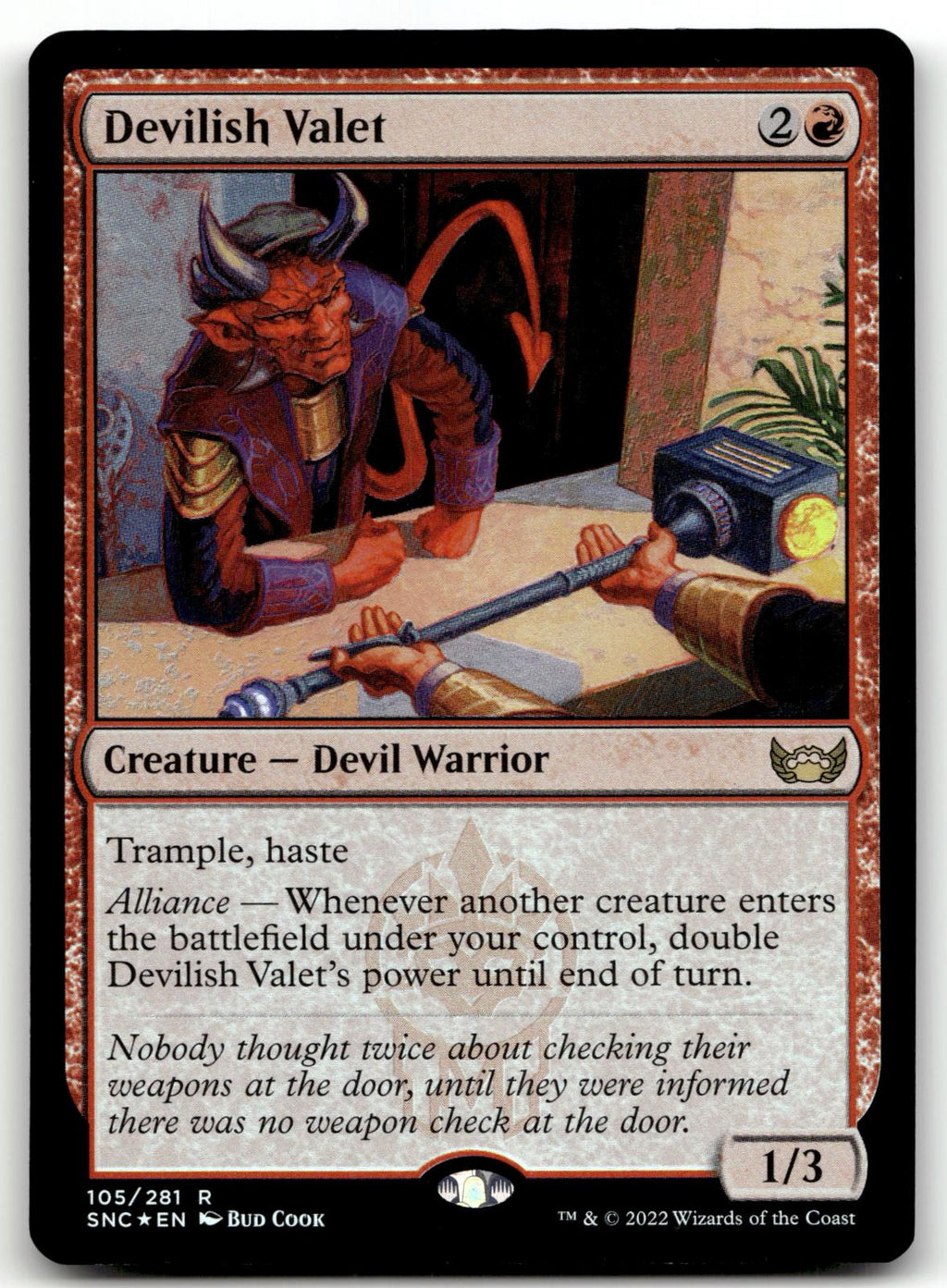 Devilish Valet 105 Rare Streets of New Capenna Magic: The Gathering Foil NM
