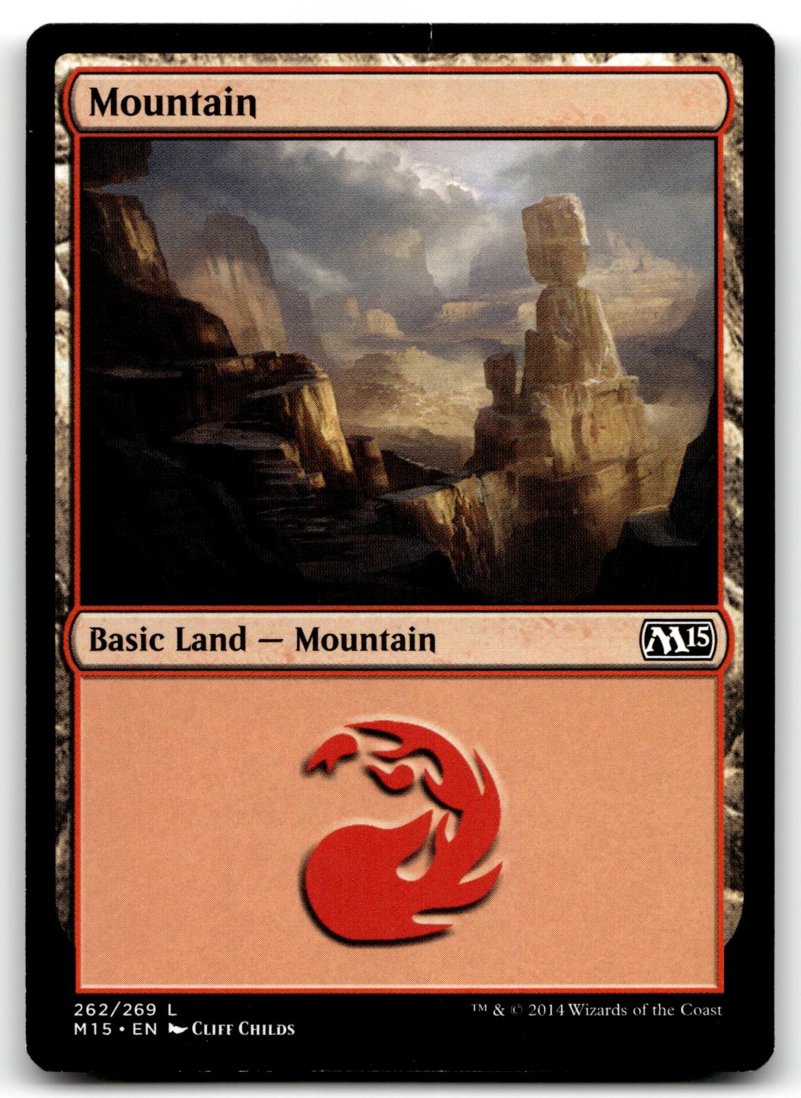 Mountain (262) 262 Land Magic 2015 (M15) Magic: The Gathering Near Mint