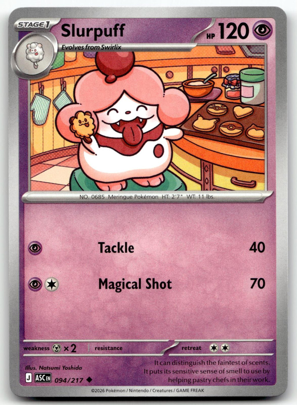 Slurpuff 094/217 Uncommon Ascended Heroes Pokemon Near Mint