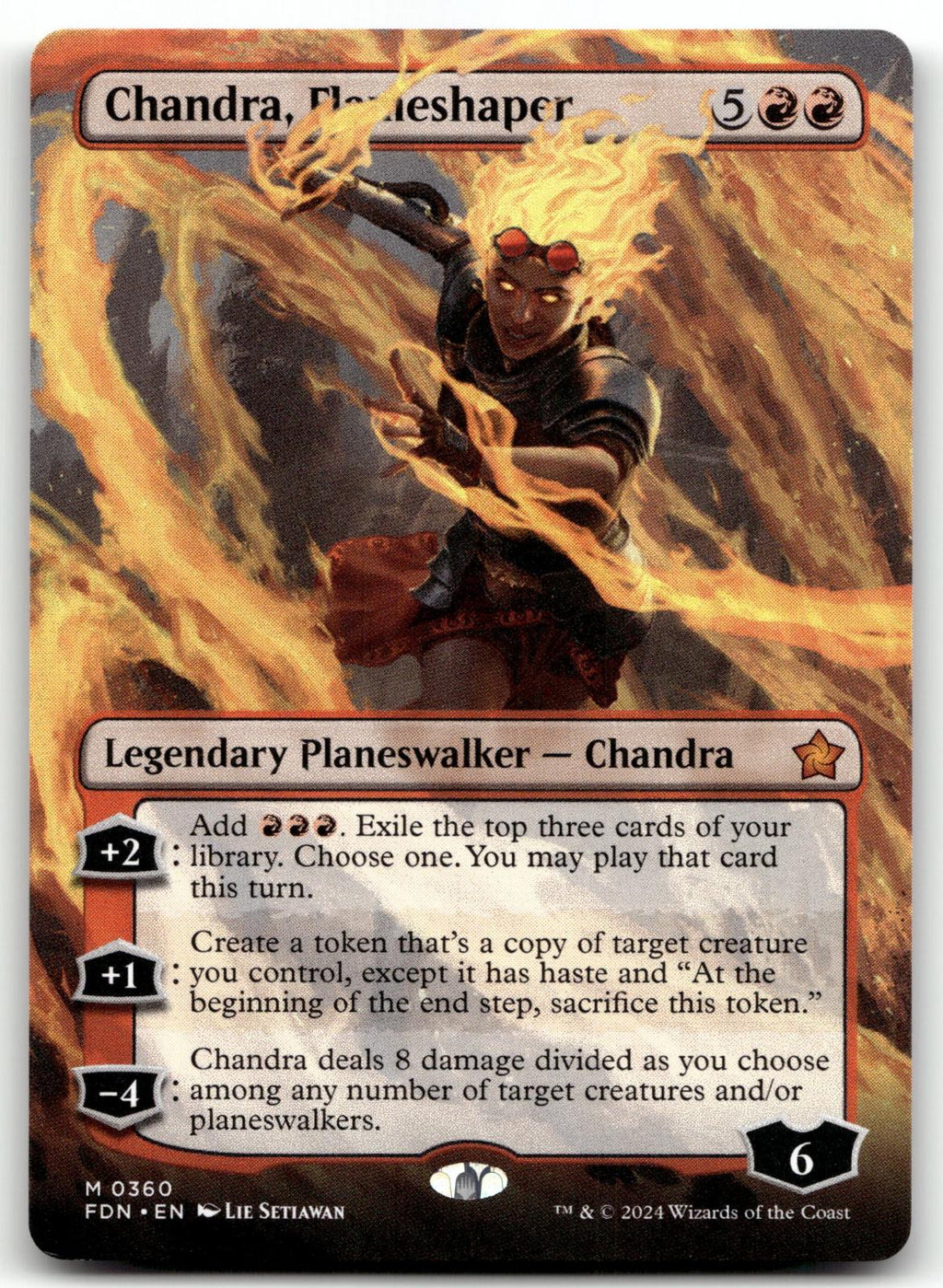 Chandra, Flameshaper (Borderless) 360 Mythic Foundations Magic: The Gathering NM