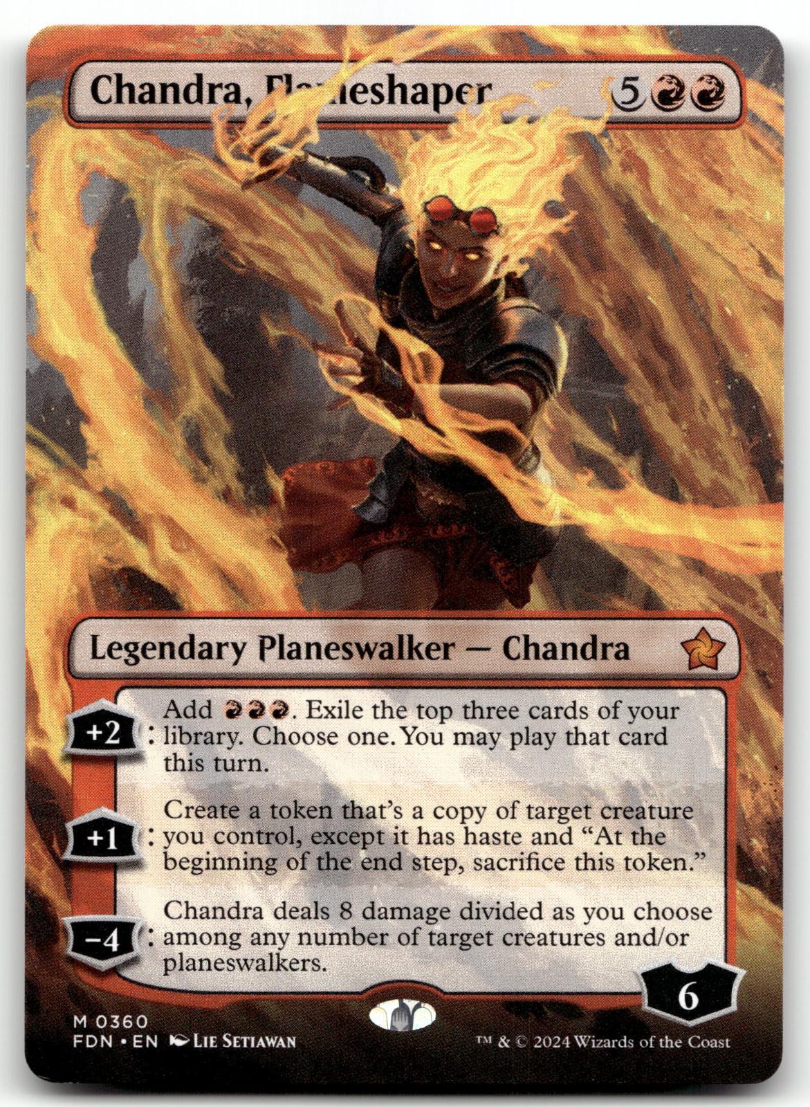 Chandra, Flameshaper (Borderless) 360 Mythic Foundations Magic: The Gathering NM