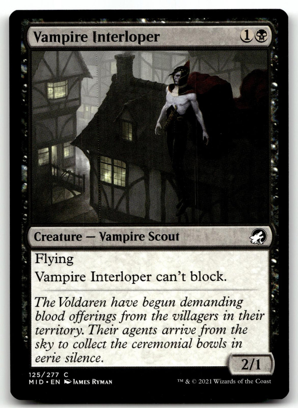 Vampire Interloper 125 Common Innistrad: Midnight Hunt Magic: The Gathering NM