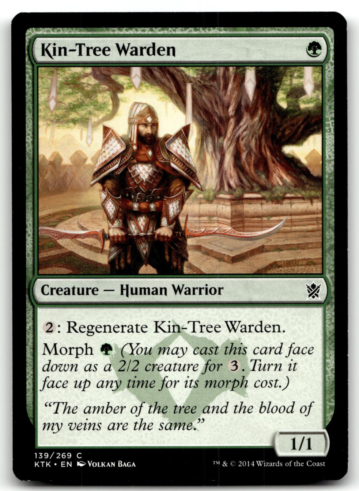 Kin-Tree Warden 139 Common Khans of Tarkir Magic: The Gathering Near Mint
