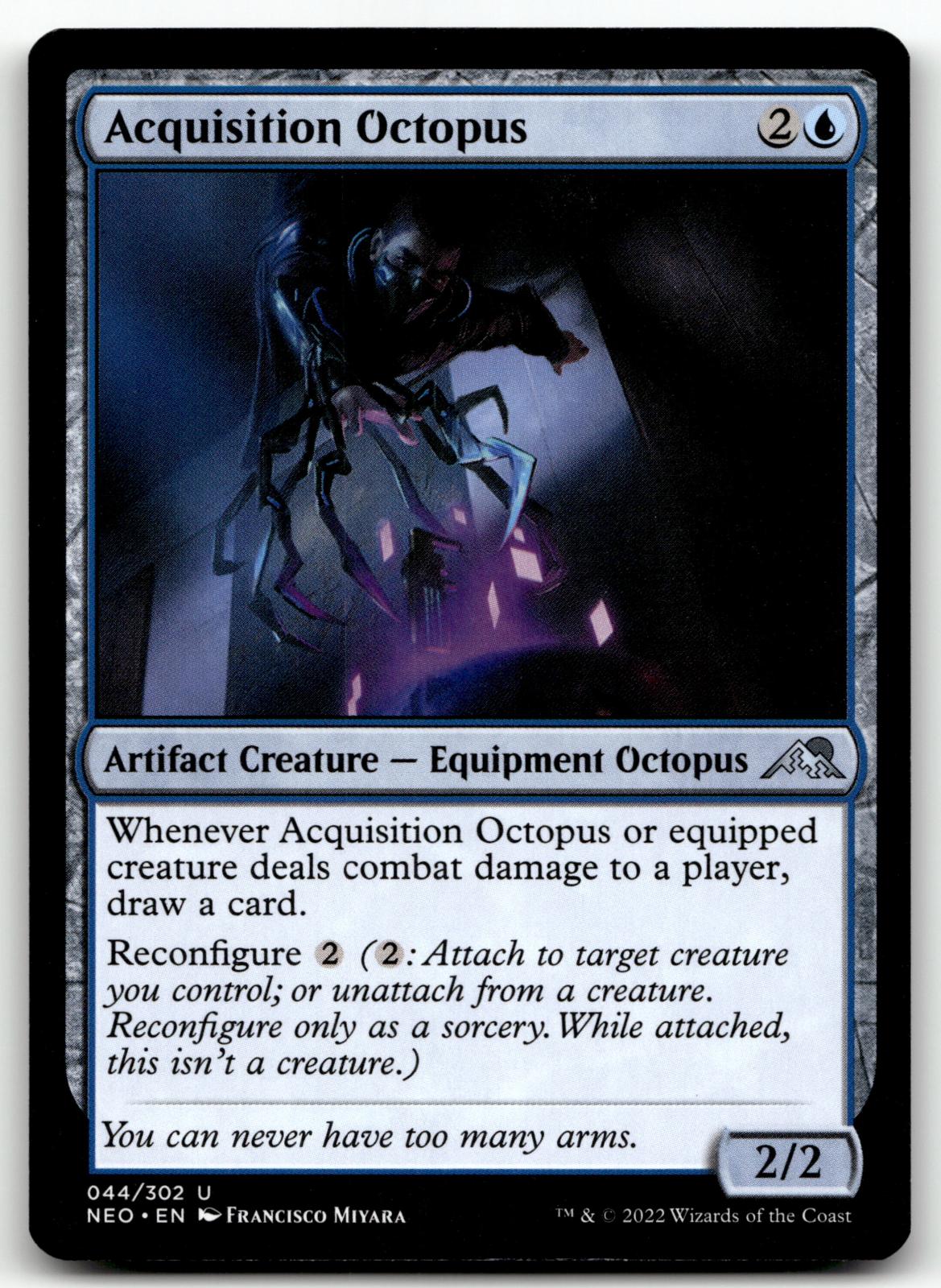 Acquisition Octopus 44 Uncommon Kamigawa: Neon Dynasty Magic: The Gathering NM