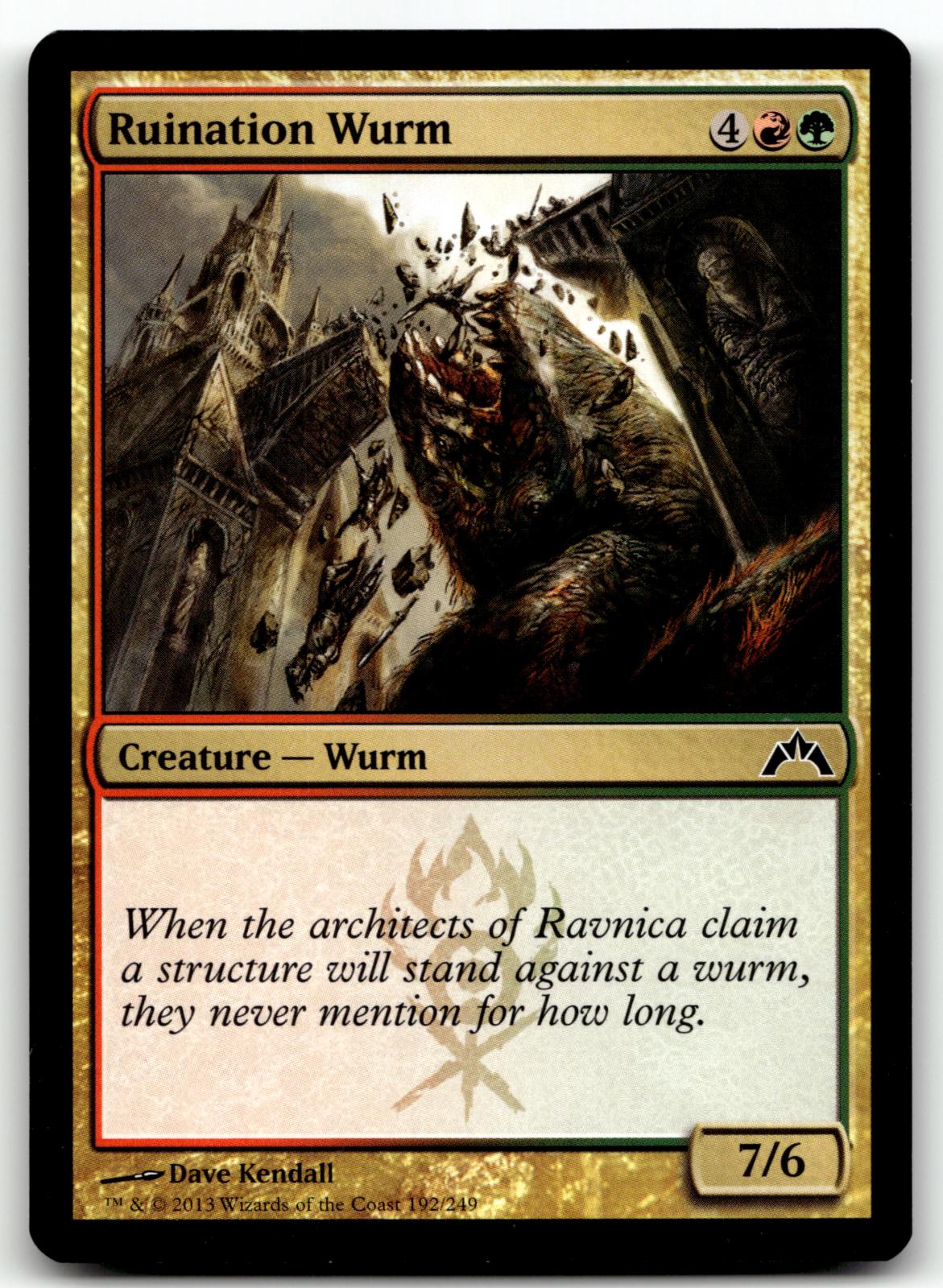 Ruination Wurm 192 Common Gatecrash Magic: The Gathering Near Mint