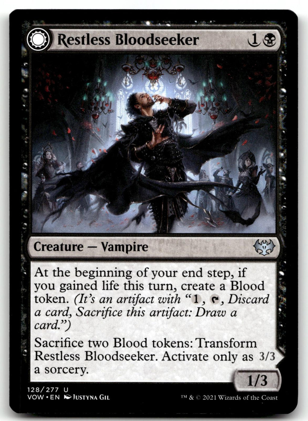 Restless Bloodseeker 128 Uncommon Innistrad: Crimson Vow Magic: The Gathering NM