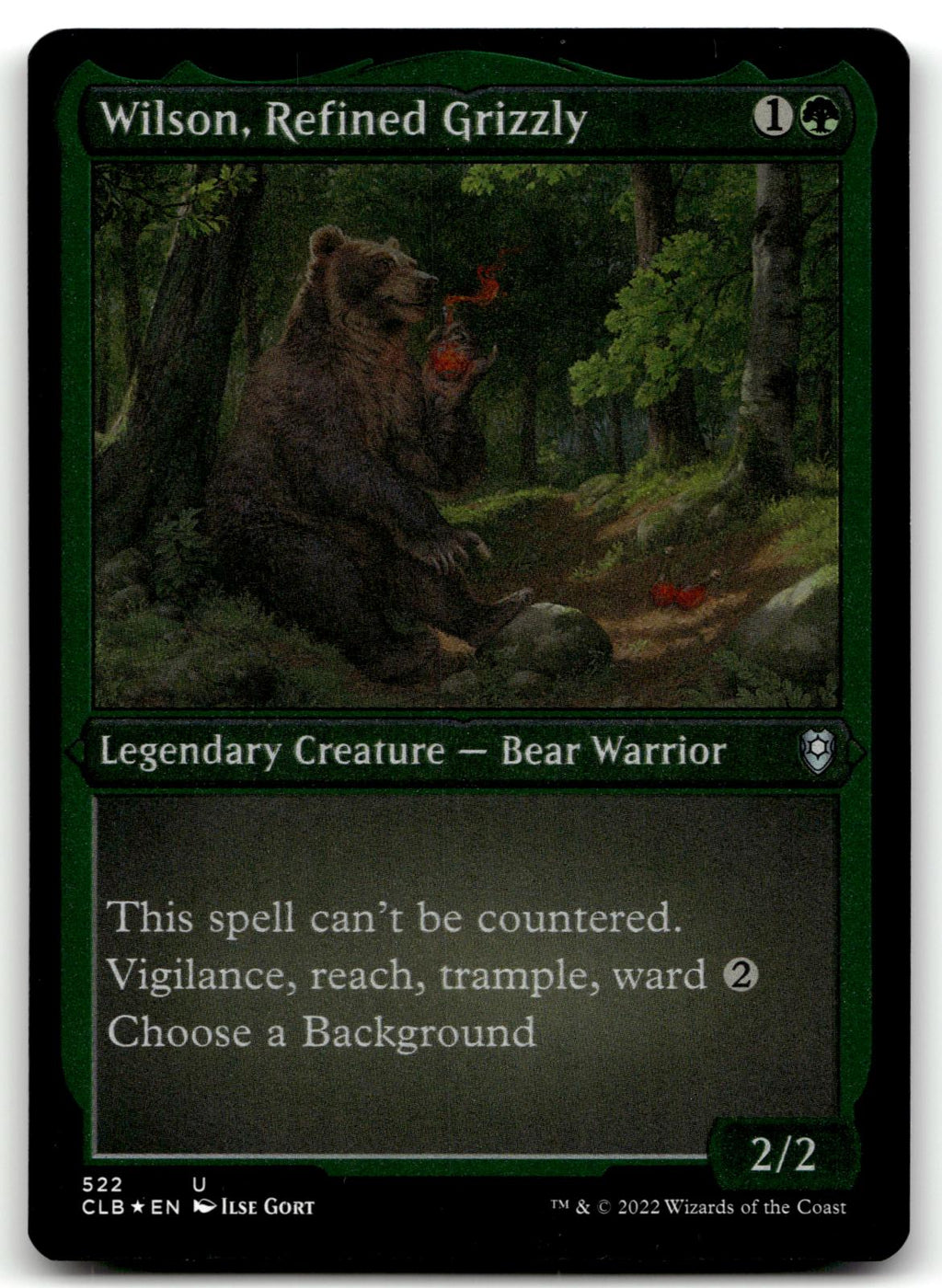 Wilson, Refined Grizzly (Foil Etched) 522 Commander Legends: Battle for Baldur's Gate Magic: The Gathering NM