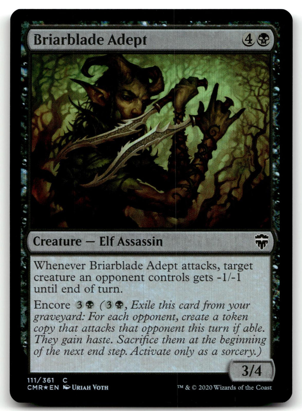 Briarblade Adept 111 Common Commander Legends Magic: The Gathering Near Mint