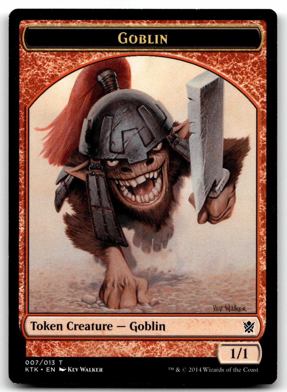 Goblin Token 7 Token Khans of Tarkir Magic: The Gathering Near Mint