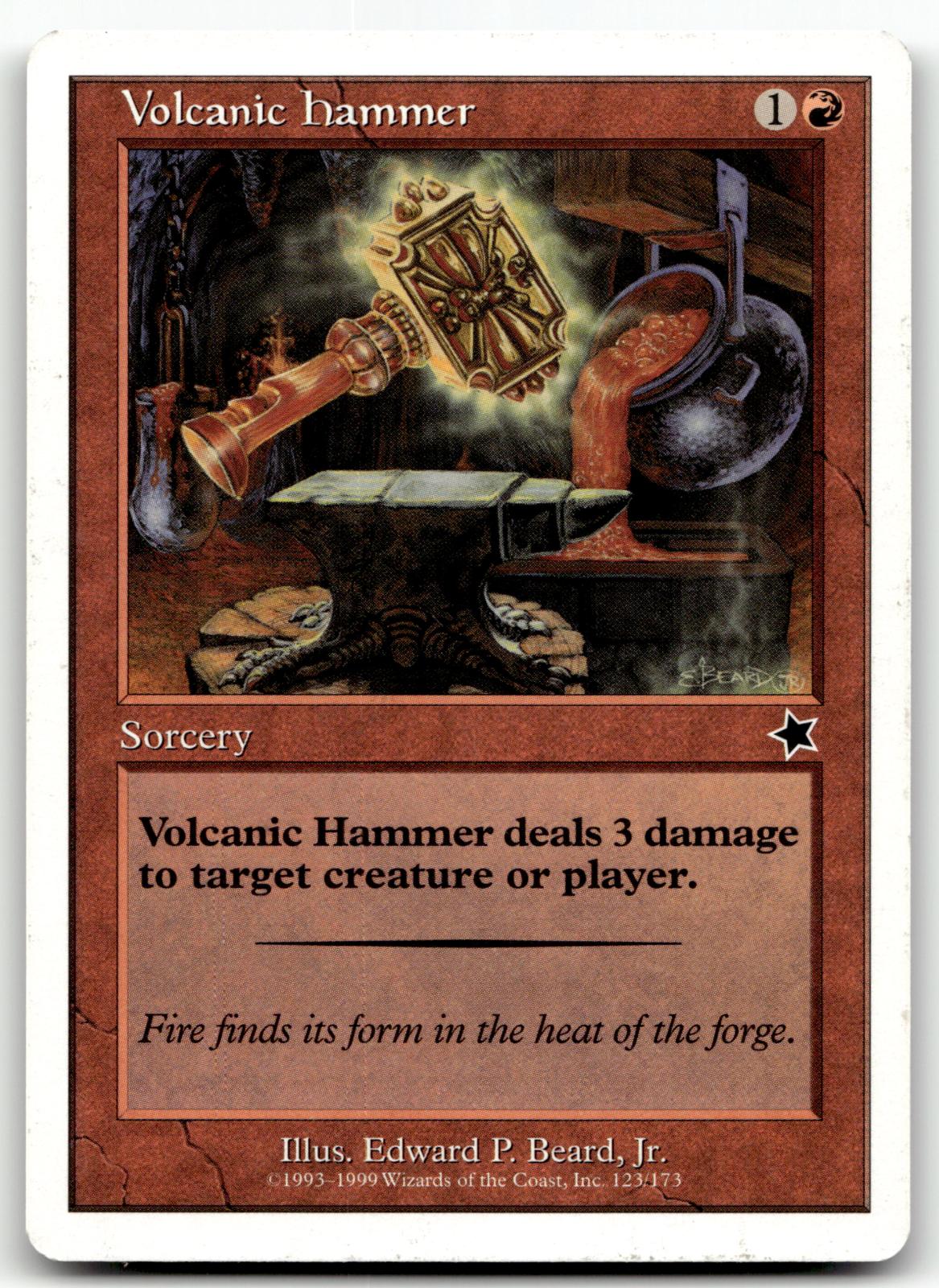 Volcanic Hammer 123 Common Starter 1999 Magic: The Gathering Near Mint