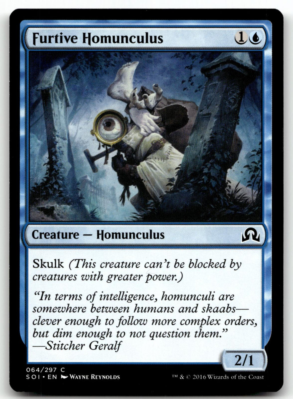 Furtive Homunculus 64 Common Shadows over Innistrad Magic: The Gathering NM