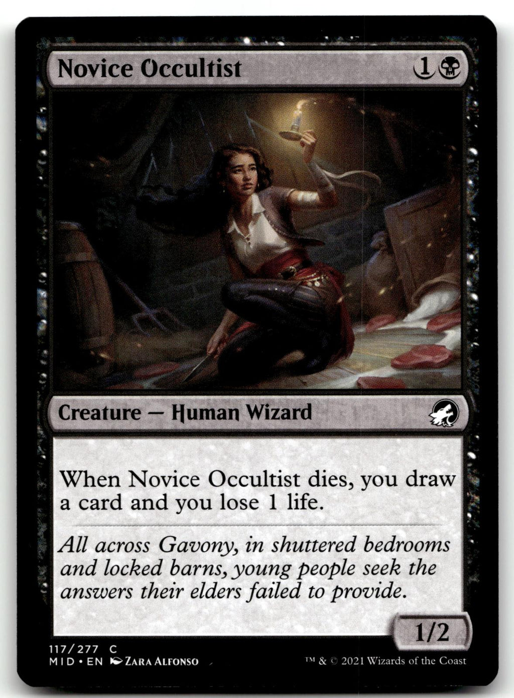 Novice Occultist 117 Common Innistrad: Midnight Hunt Magic: The Gathering NM
