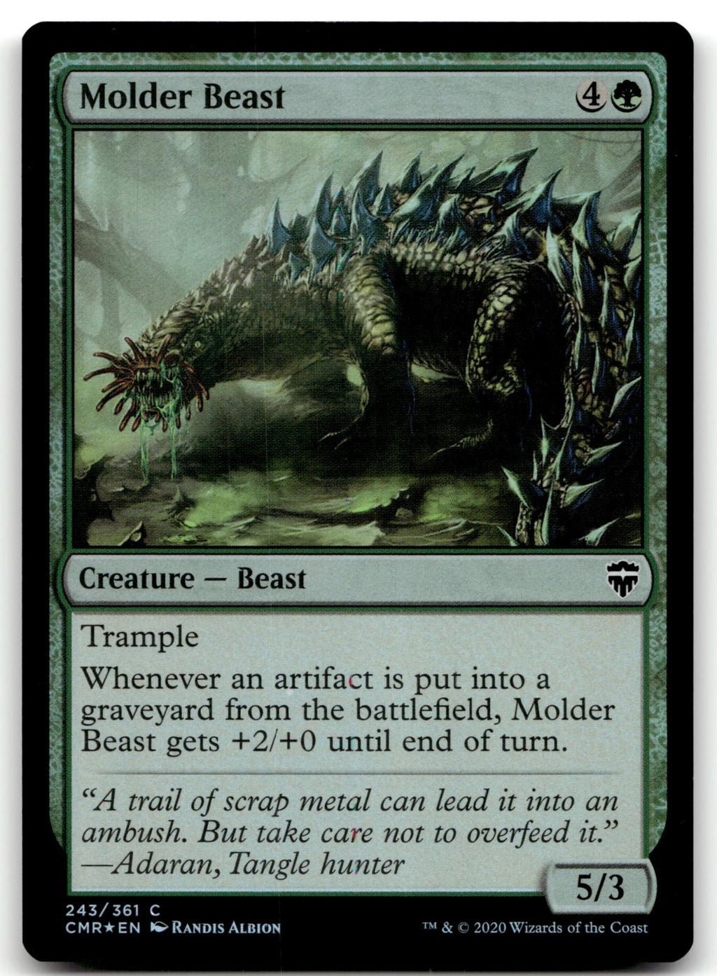 Molder Beast 243 Common Commander Legends Magic: The Gathering Foil Near Mint