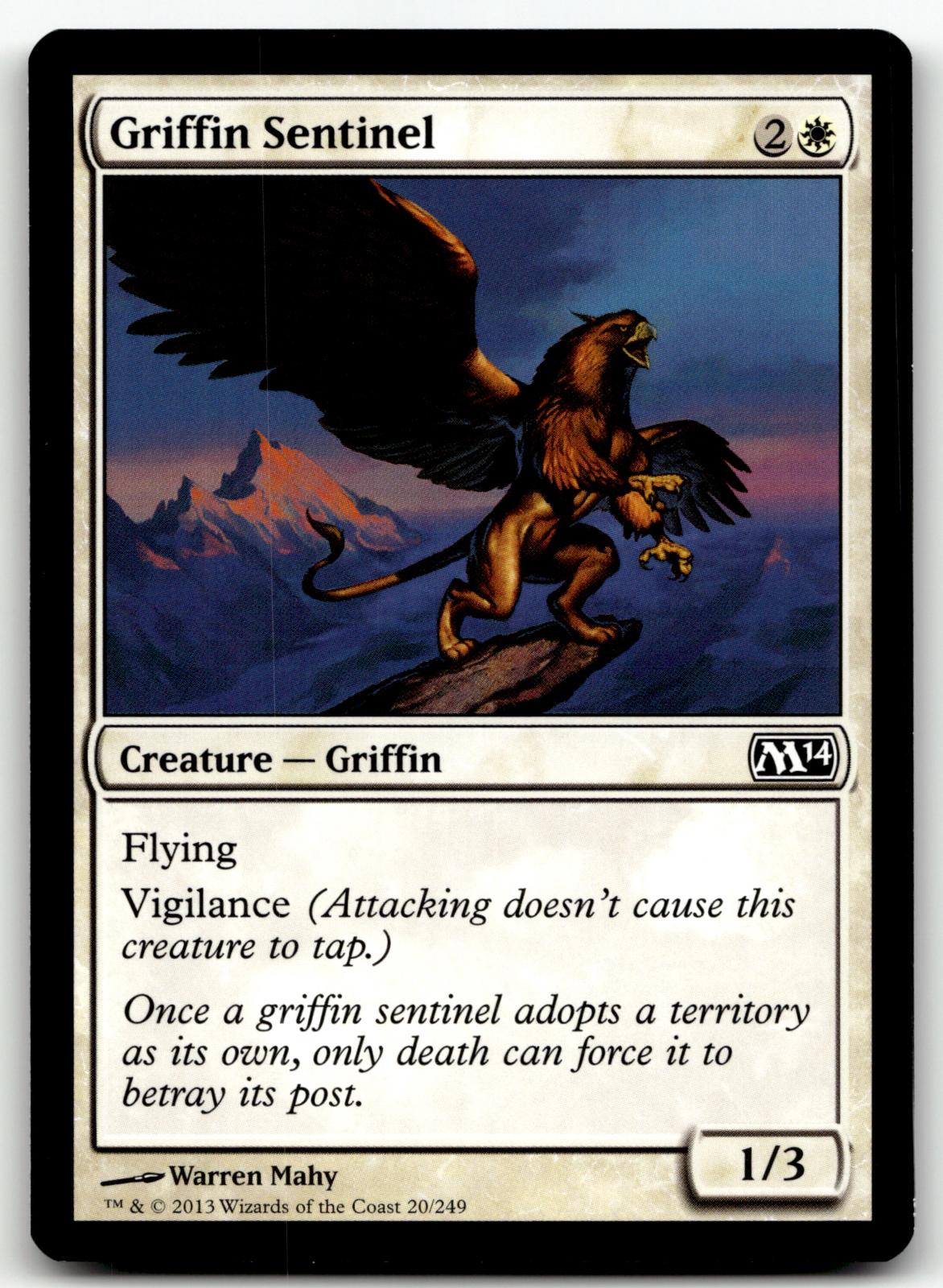 Griffin Sentinel 20 Common Magic 2014 (M14) Magic: The Gathering Near Mint
