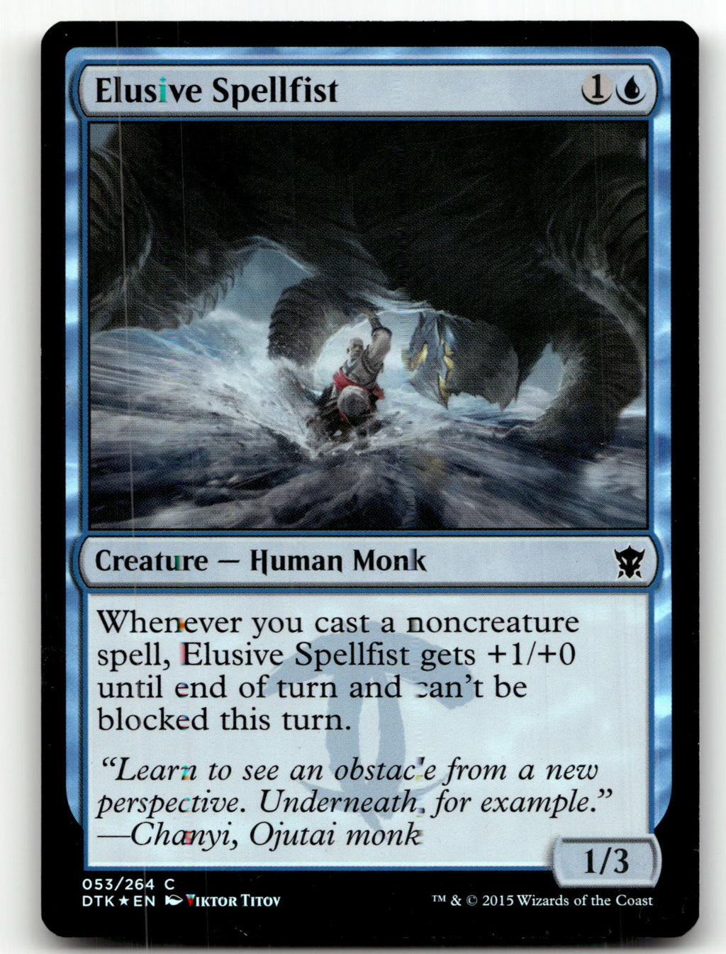 Elusive Spellfist 53 Common Dragons of Tarkir Magic: The Gathering Foil NM