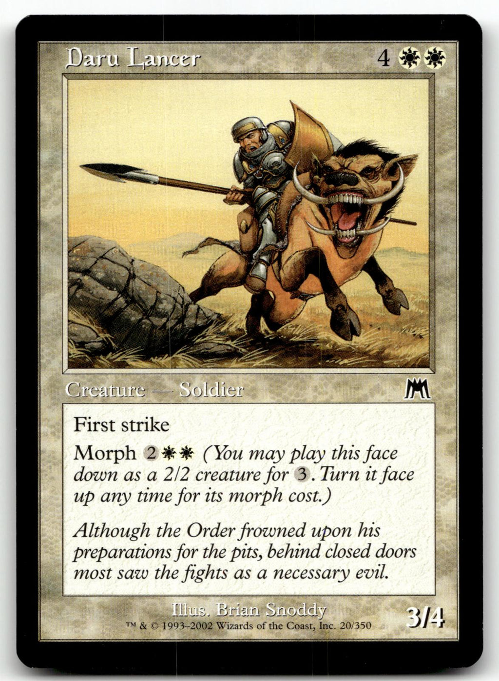 Daru Lancer 20 Common Onslaught Magic: The Gathering Near Mint
