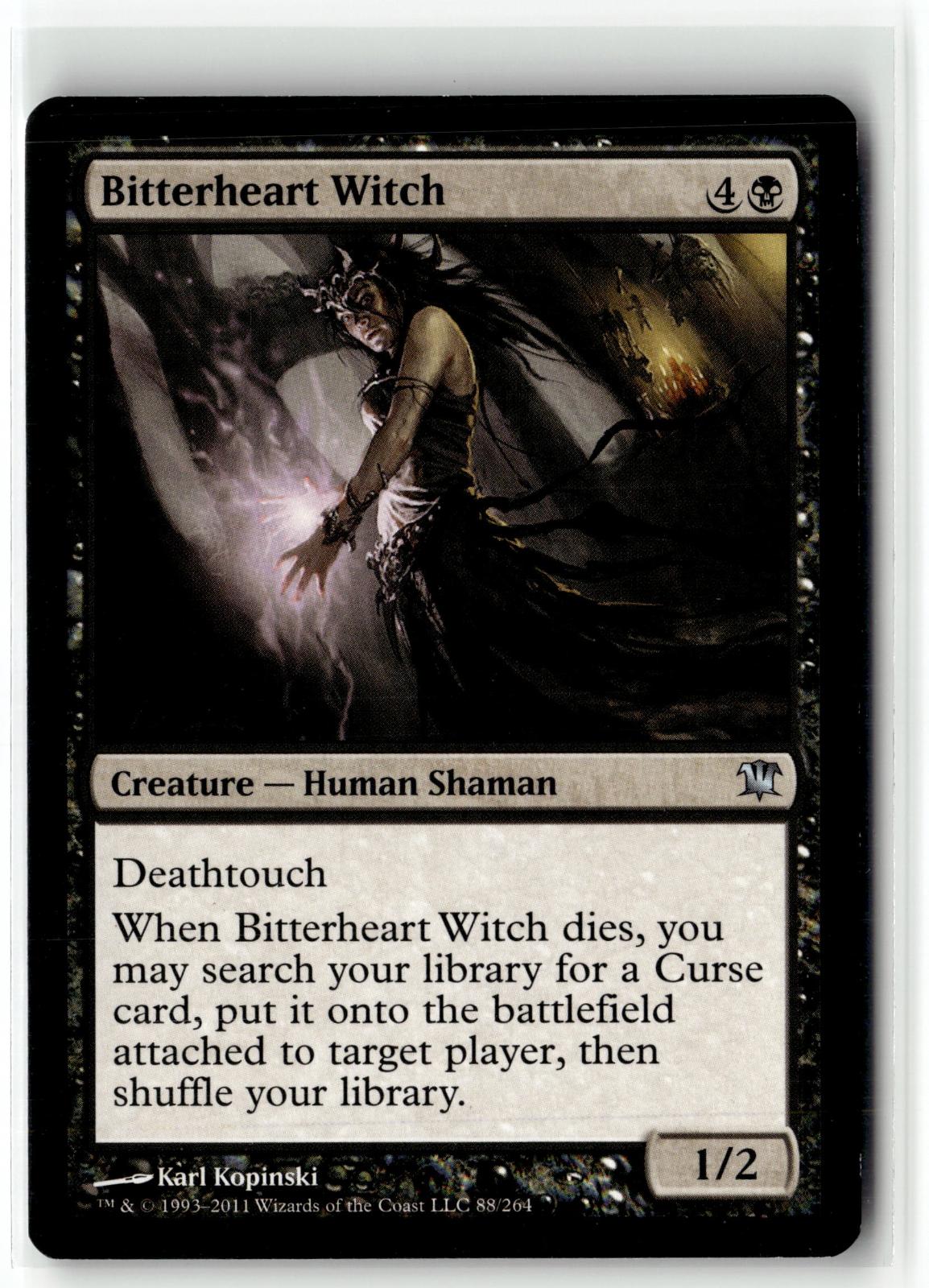 Bitterheart Witch 88 Uncommon Innistrad Magic: The Gathering Near Mint