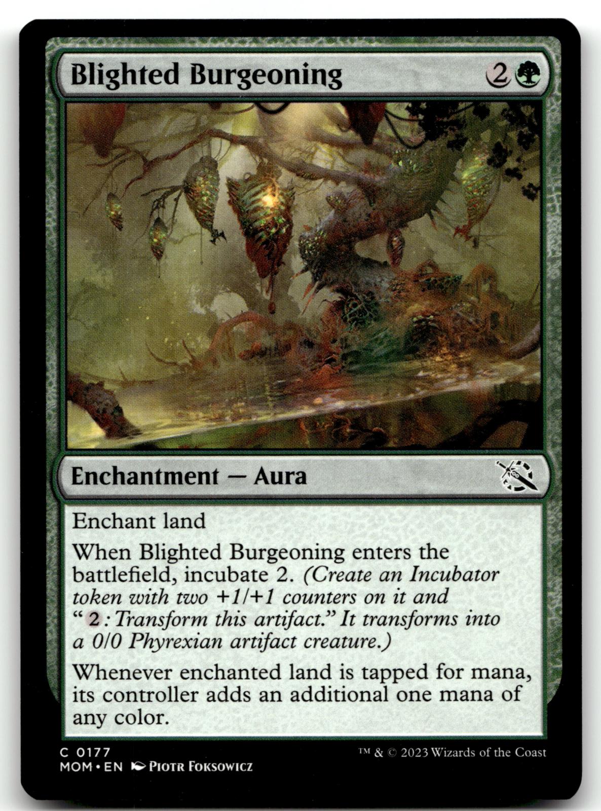 Blighted Burgeoning 177 Common March of the Machine Magic: The Gathering NM