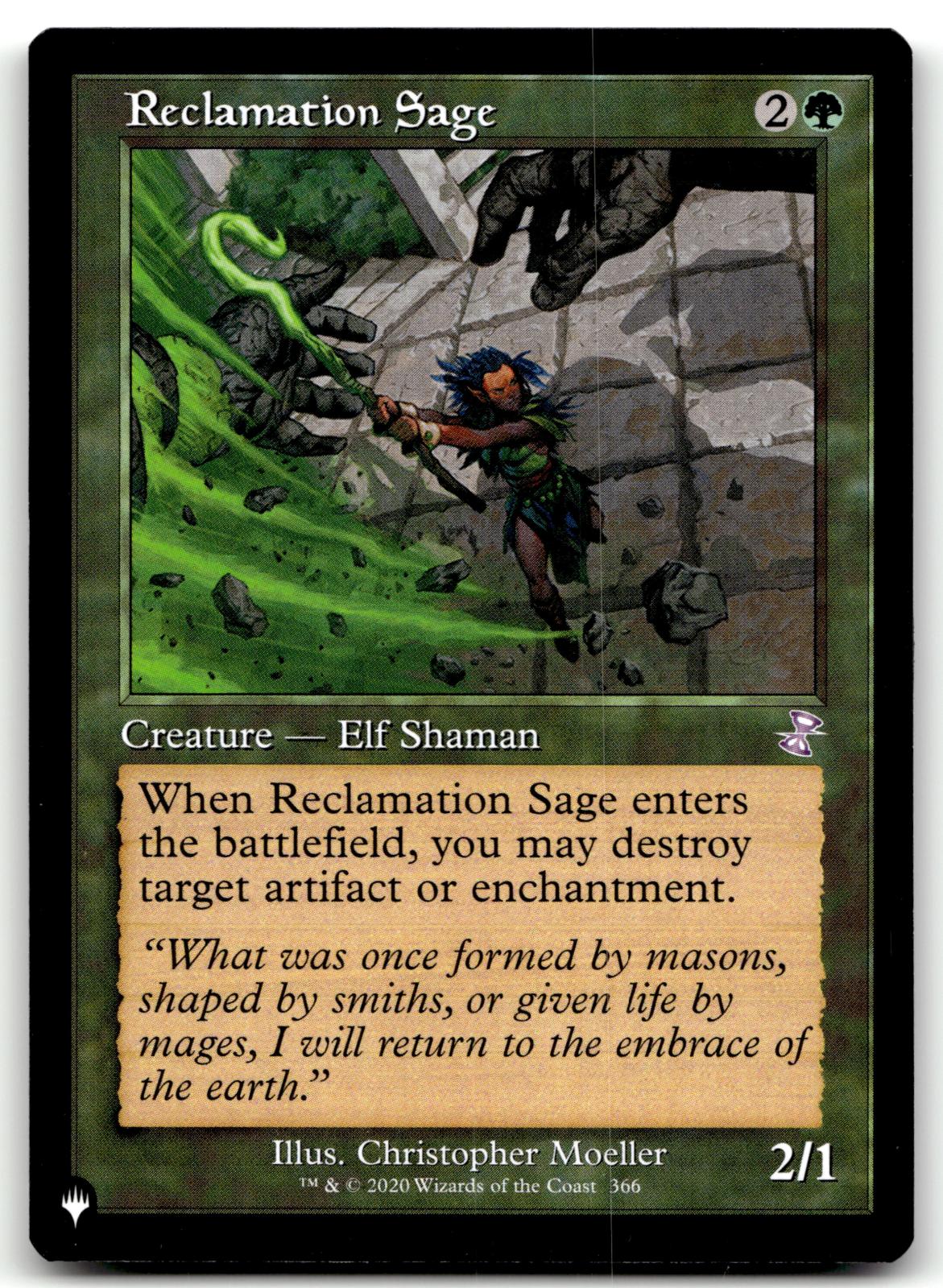 Reclamation Sage 366 Special Time Spiral: Remastered Magic: The Gathering NM