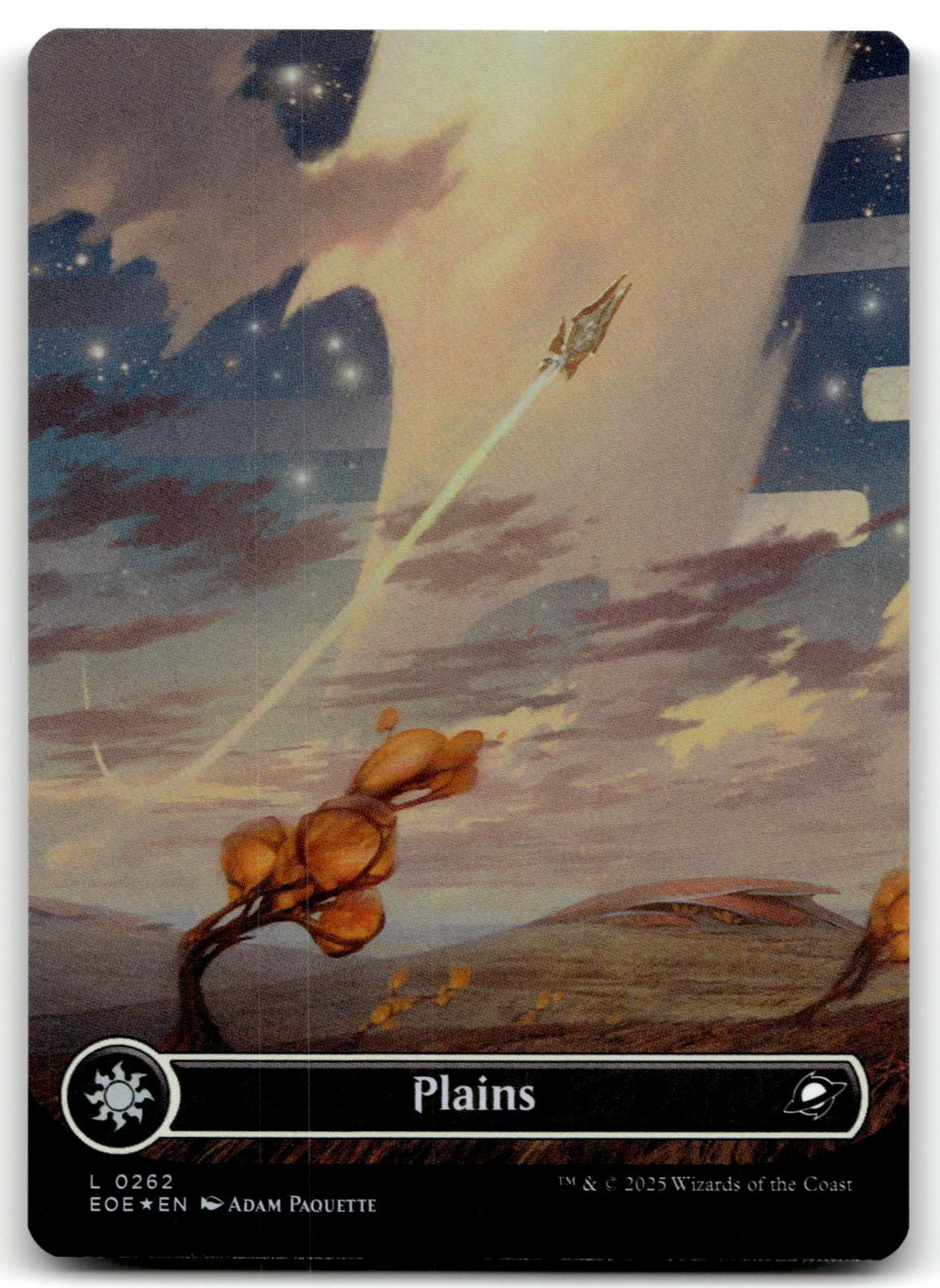 Plains (0262) (Borderless) 262 Edge of Eternities Magic: The Gathering Foil NM