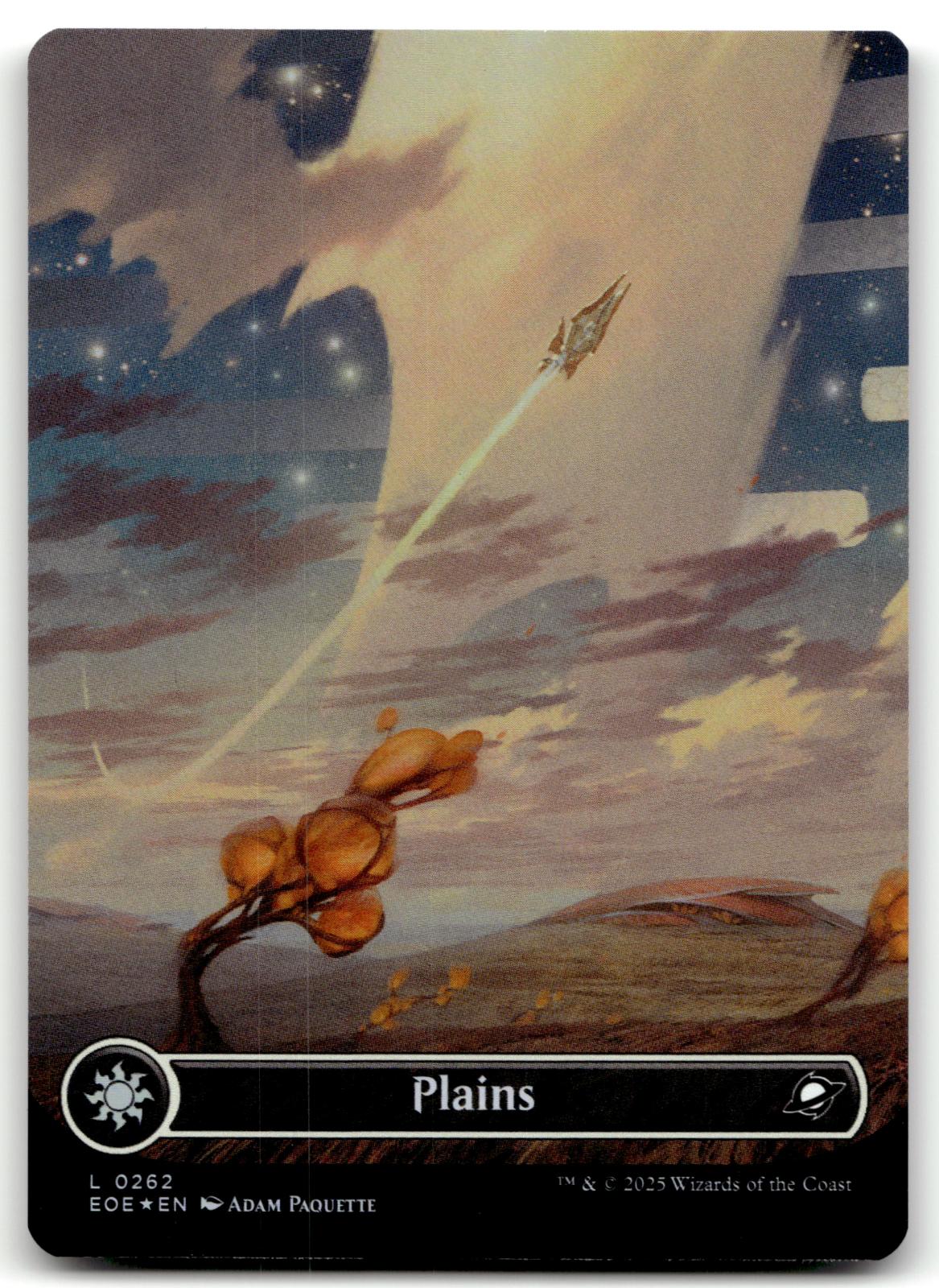 Plains (0262) (Borderless) 262 Edge of Eternities Magic: The Gathering Foil NM