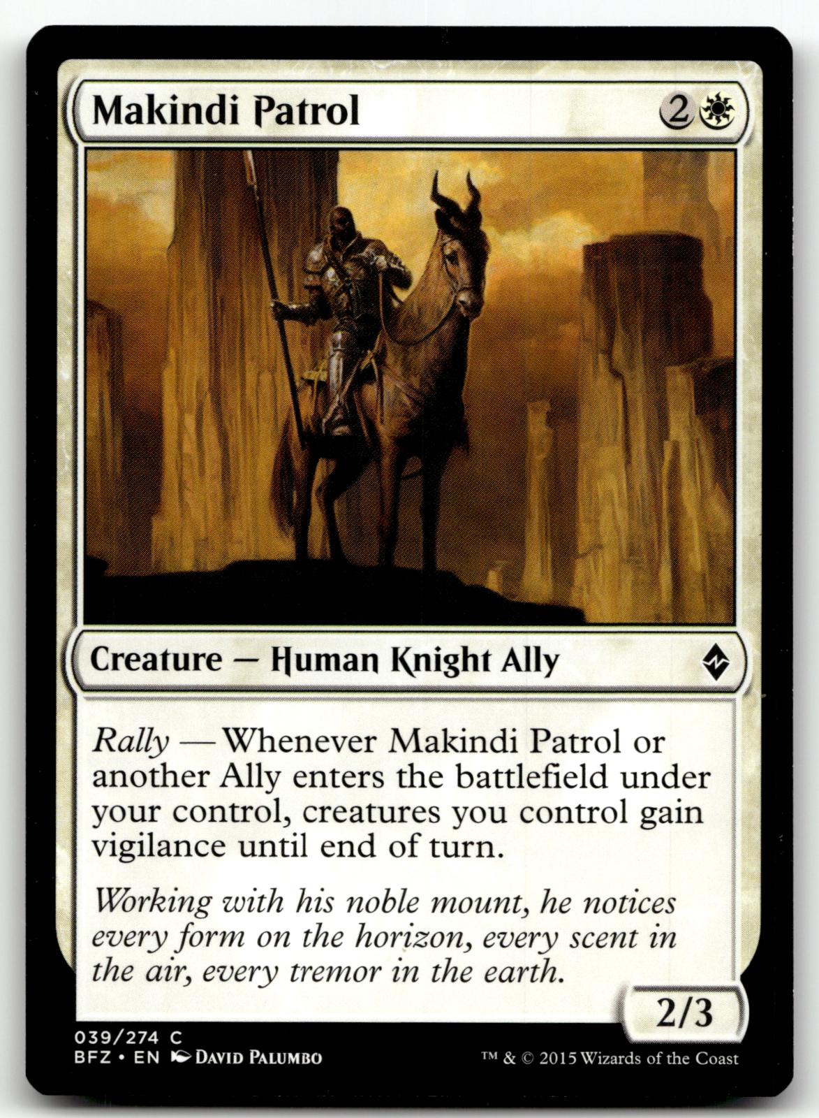 Makindi Patrol 39 Common Battle for Zendikar Magic: The Gathering Near Mint