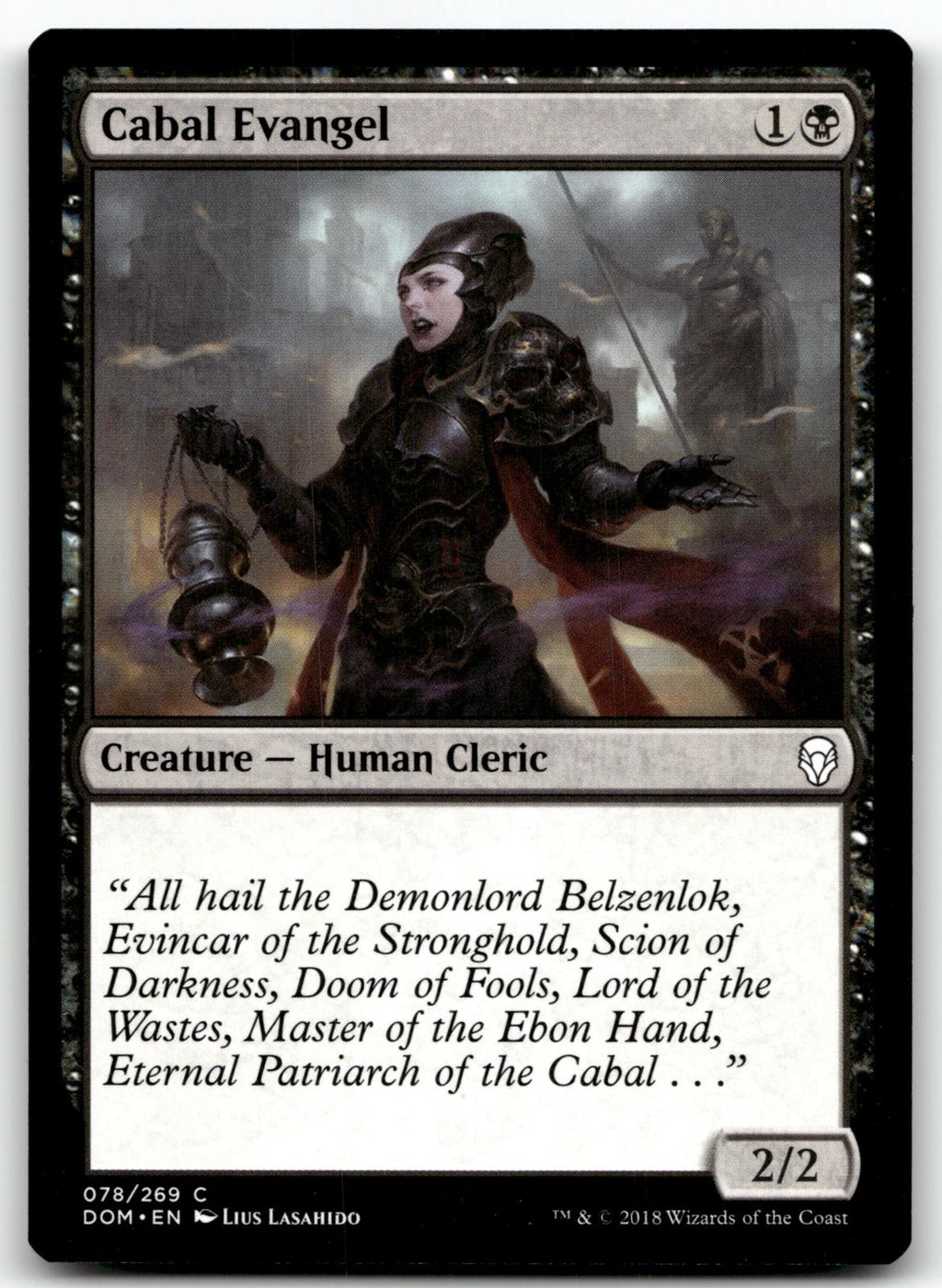 Cabal Evangel 78 Common Dominaria Magic: The Gathering Near Mint