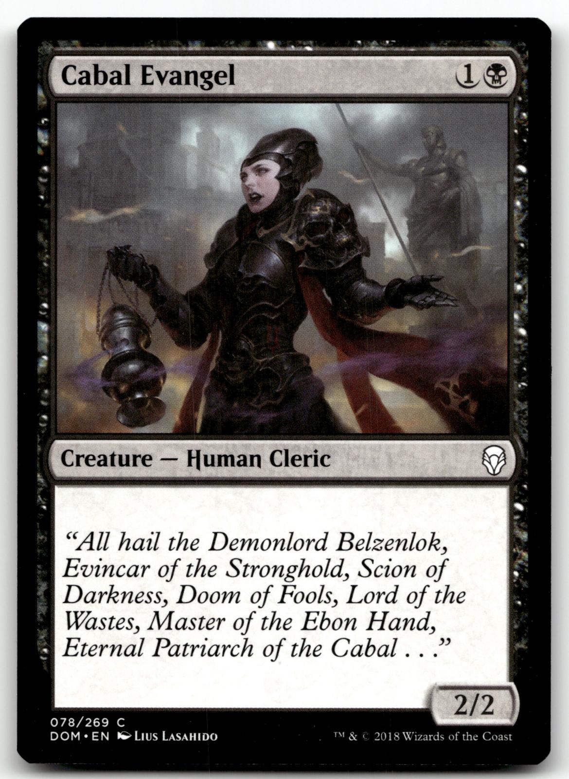 Cabal Evangel 78 Common Dominaria Magic: The Gathering Near Mint