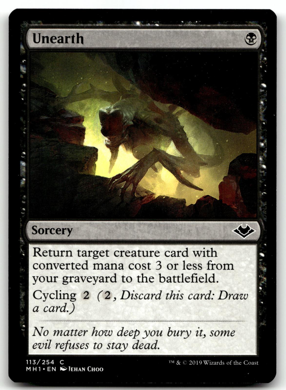 Unearth 113 Common Modern Horizons Magic: The Gathering Near Mint
