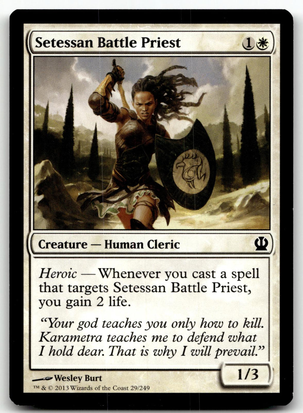 Setessan Battle Priest 29 Common Theros Magic: The Gathering Near Mint