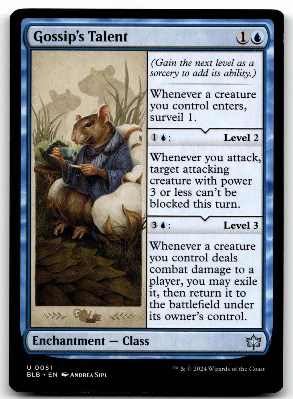 Gossip's Talent 51 Uncommon Bloomburrow Magic: The Gathering Near Mint