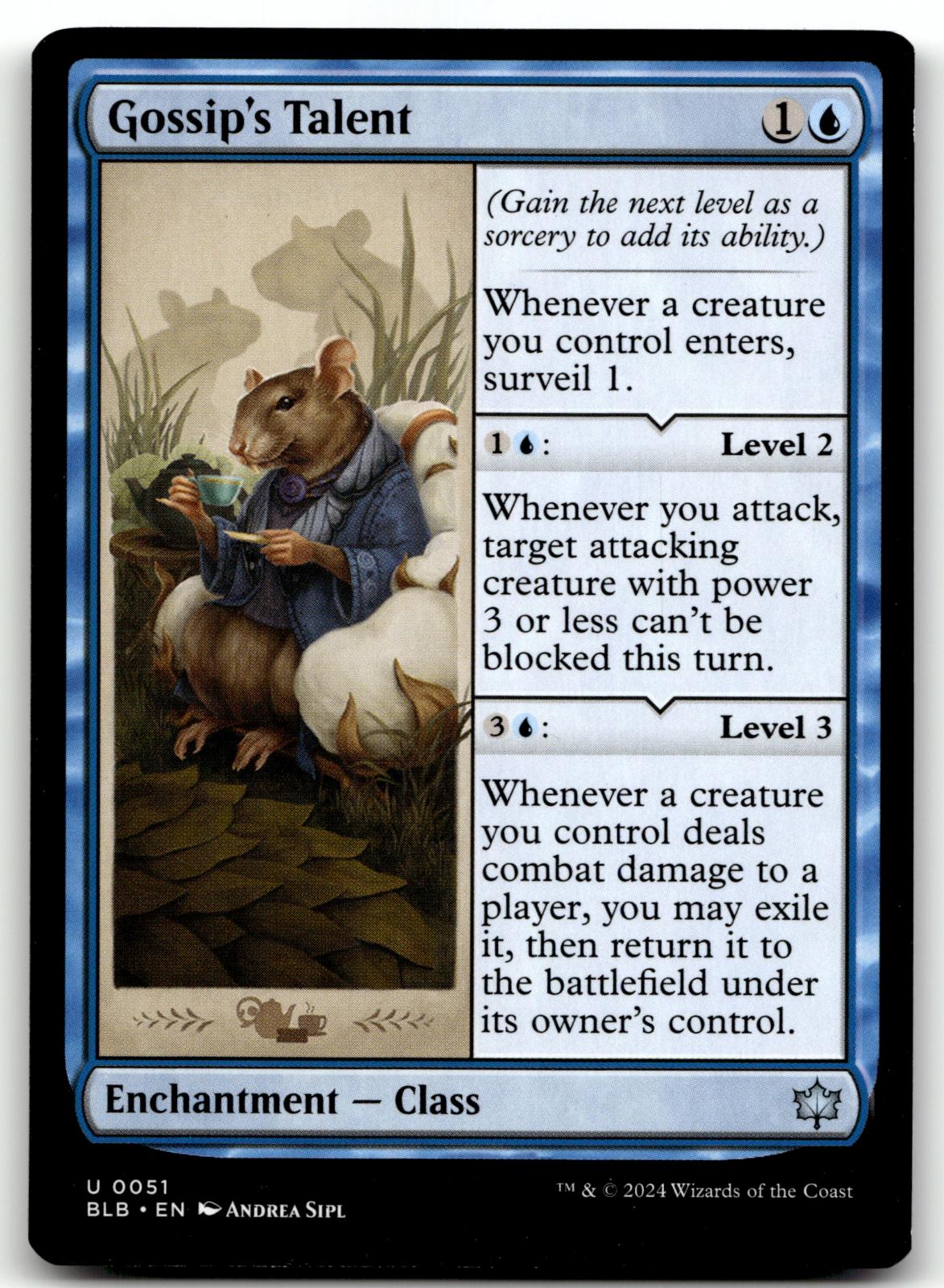 Gossip's Talent 51 Uncommon Bloomburrow Magic: The Gathering Near Mint