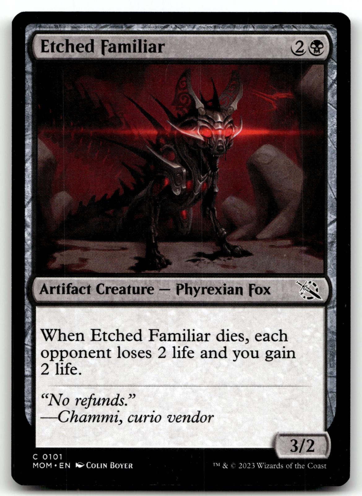 Etched Familiar 101 Common March of the Machine Magic: The Gathering Near Mint