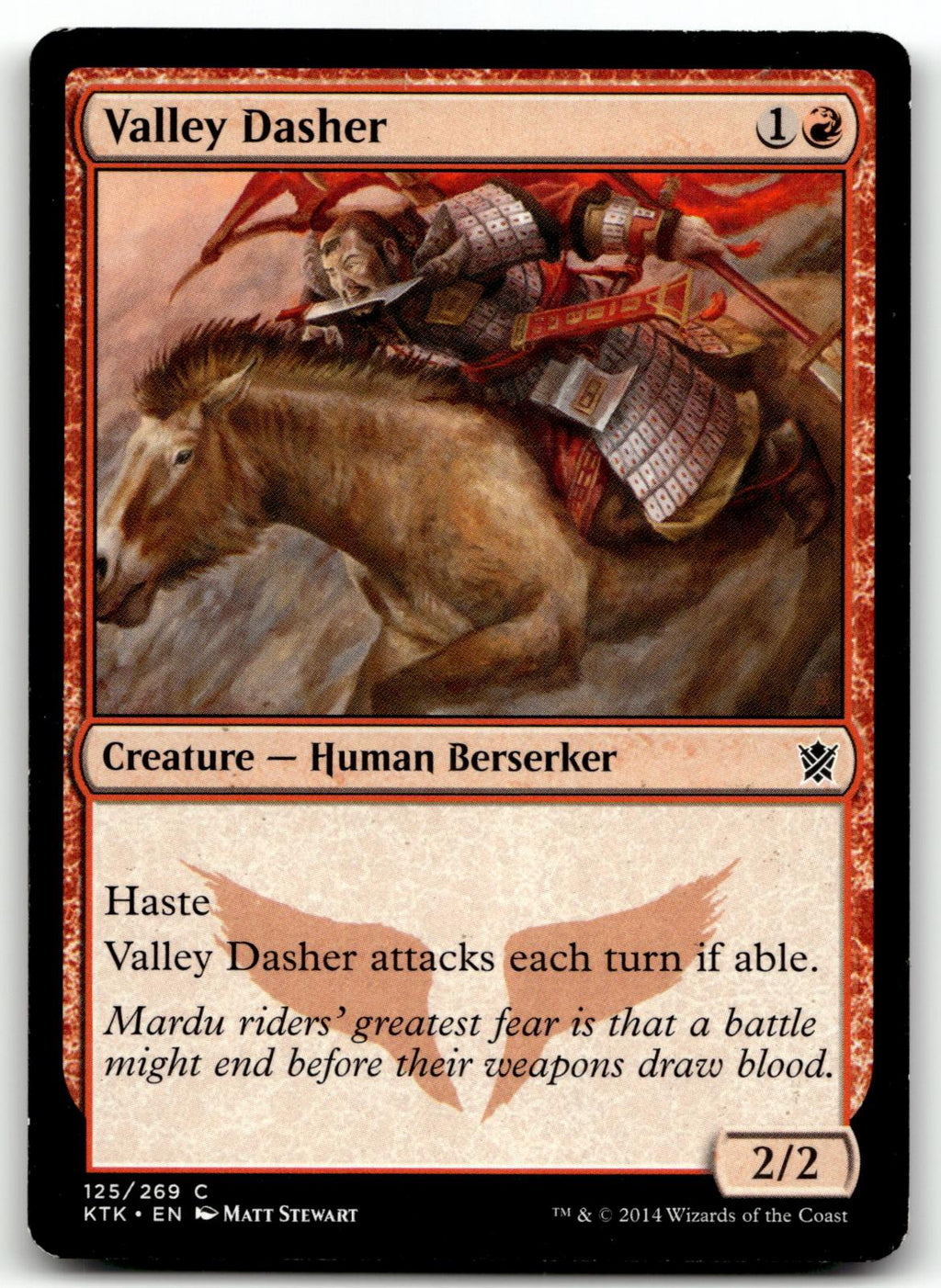 Valley Dasher 125 Common Khans of Tarkir Magic: The Gathering Near Mint